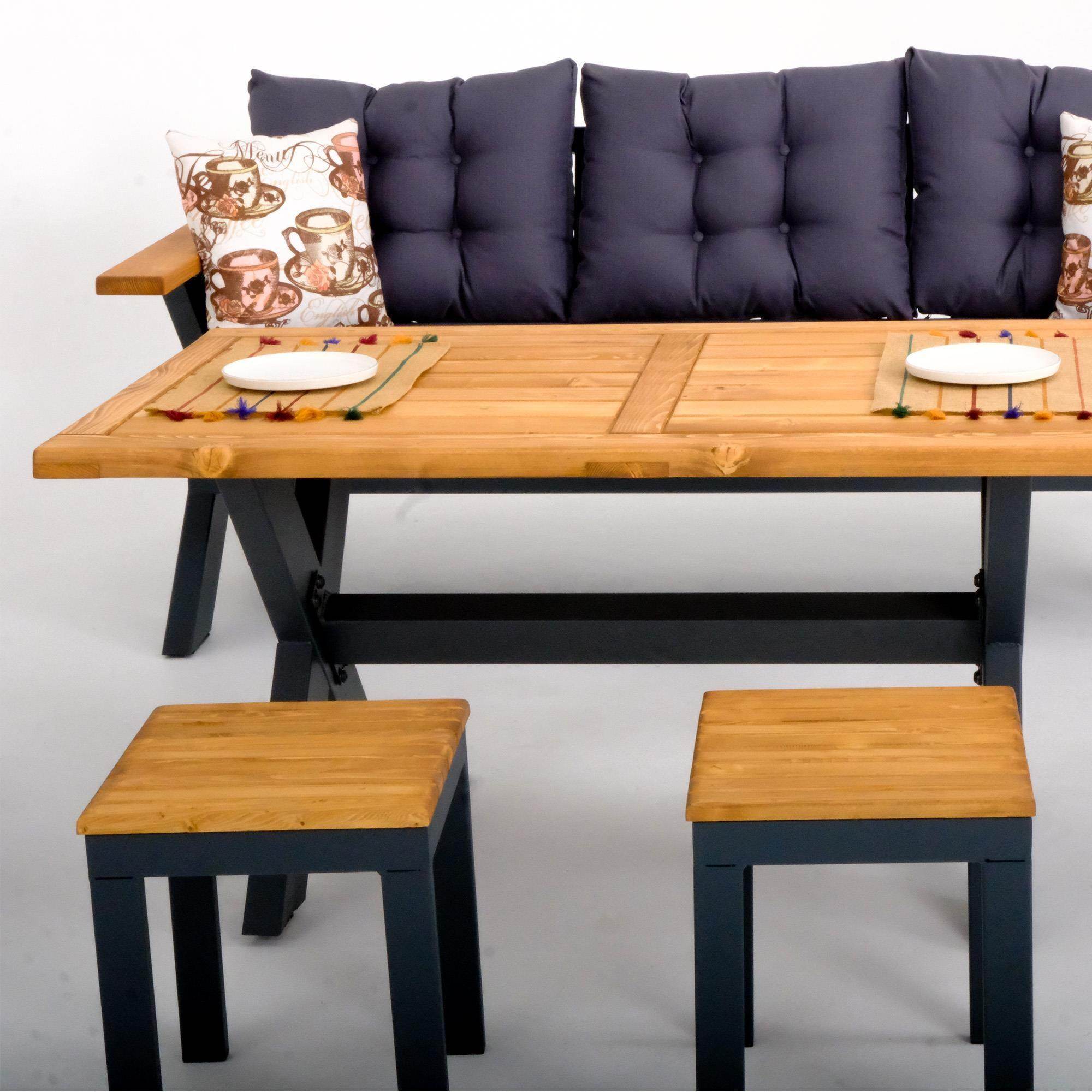 Garpatio Üçlü Ahşap Bahçe Oturma Grubu | Rehome