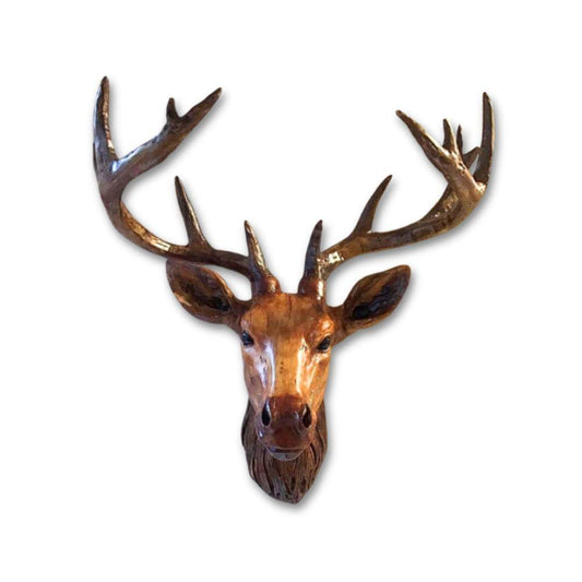 Geyik Büstü El Yapımı Dekoratif Duvar Aksesuarı