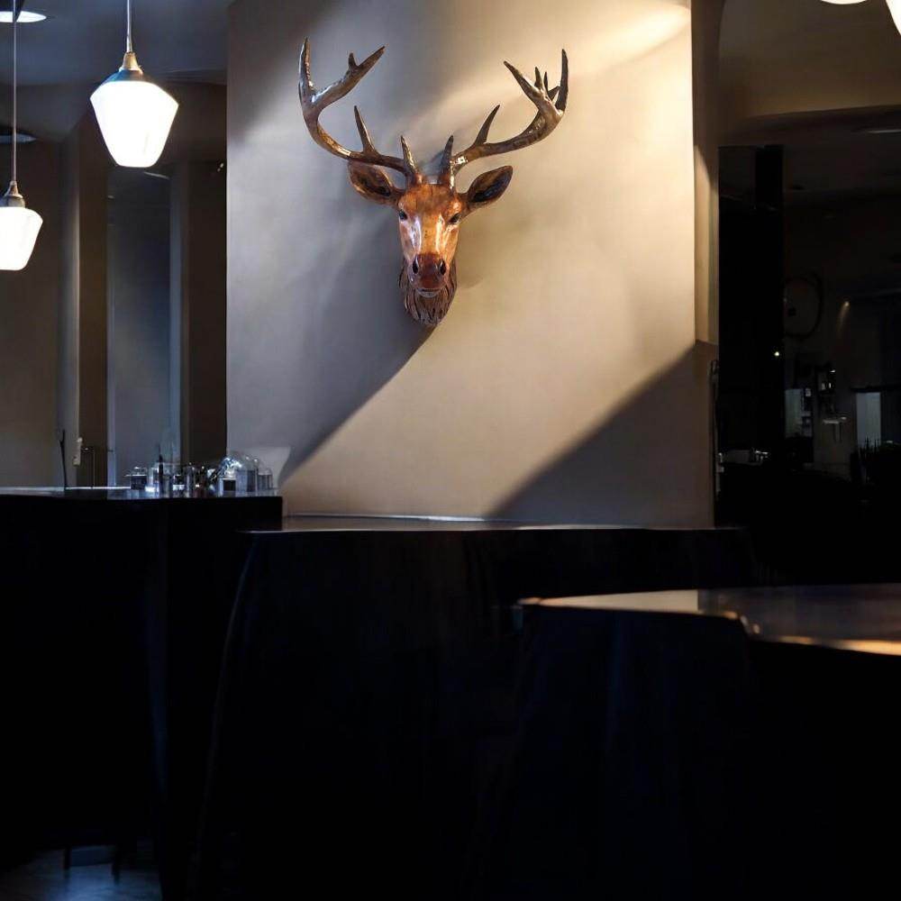 Geyik Büstü El Yapımı Dekoratif Duvar Aksesuarı