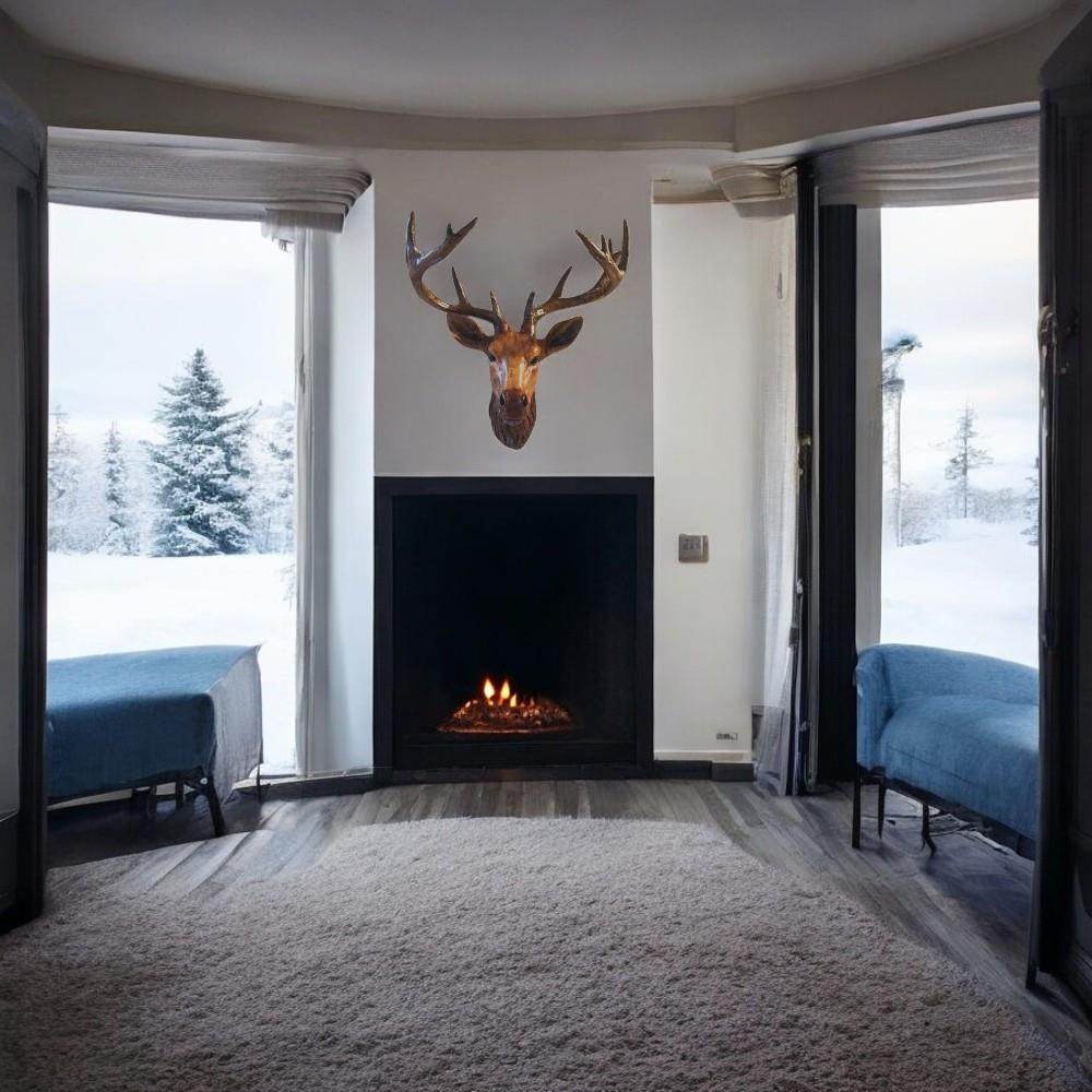 Geyik Büstü El Yapımı Dekoratif Duvar Aksesuarı