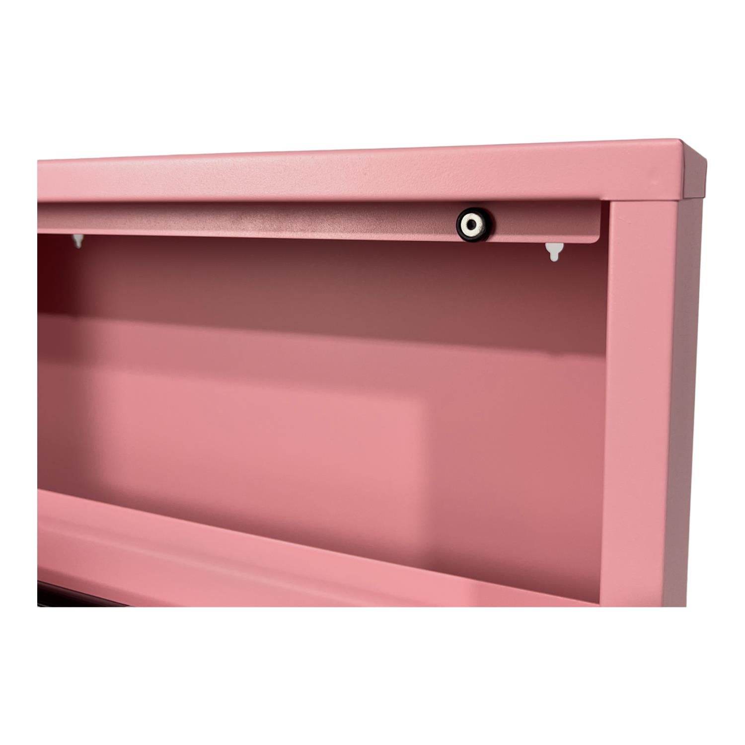 2 Raflı Metal Ayakkabılık | Pembe | 2li Metal Ayakkabı Dolabı | Rehome