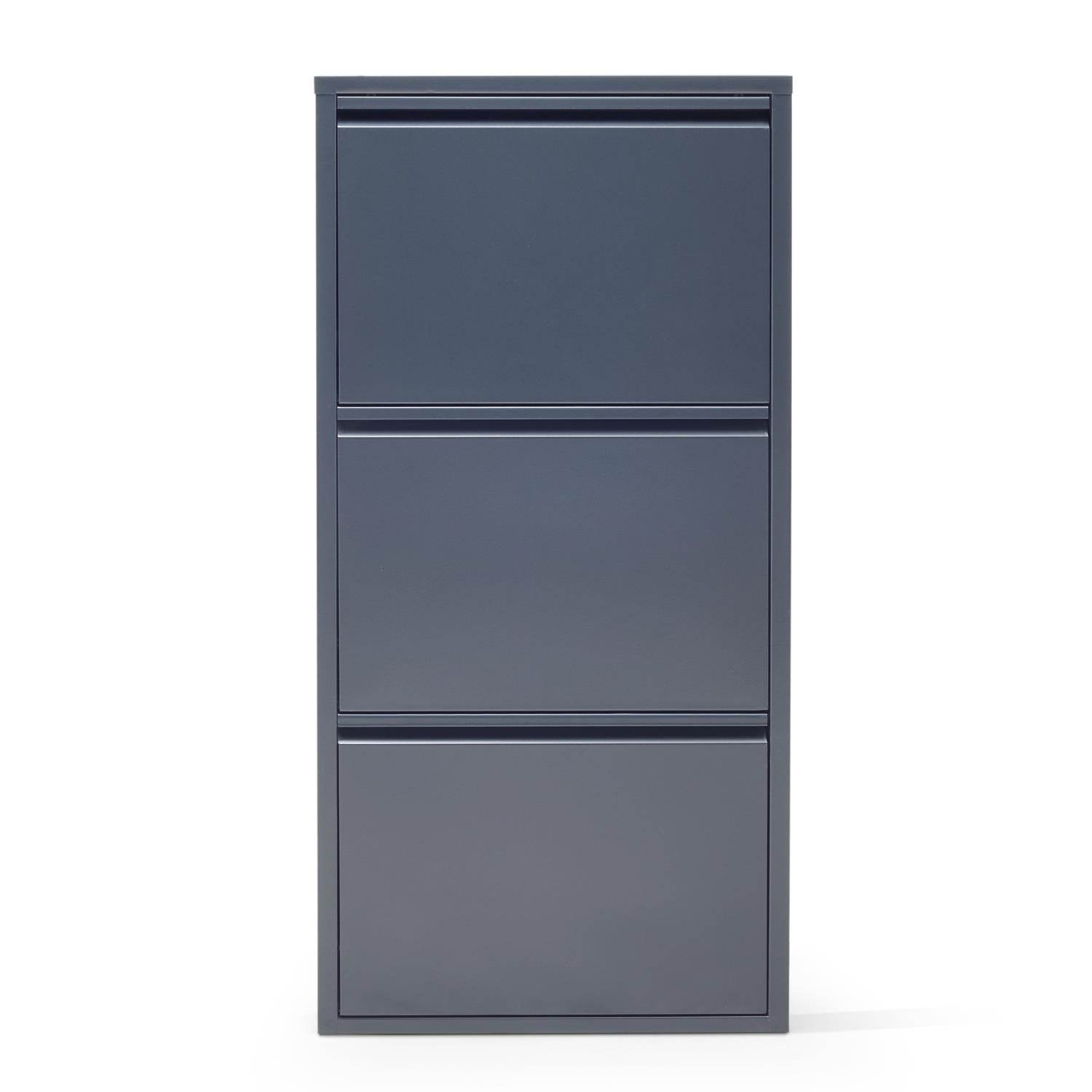 3 Raflı Metal Ayakkabılık | Antrasit | Ayakkabı Rafı | Rehome