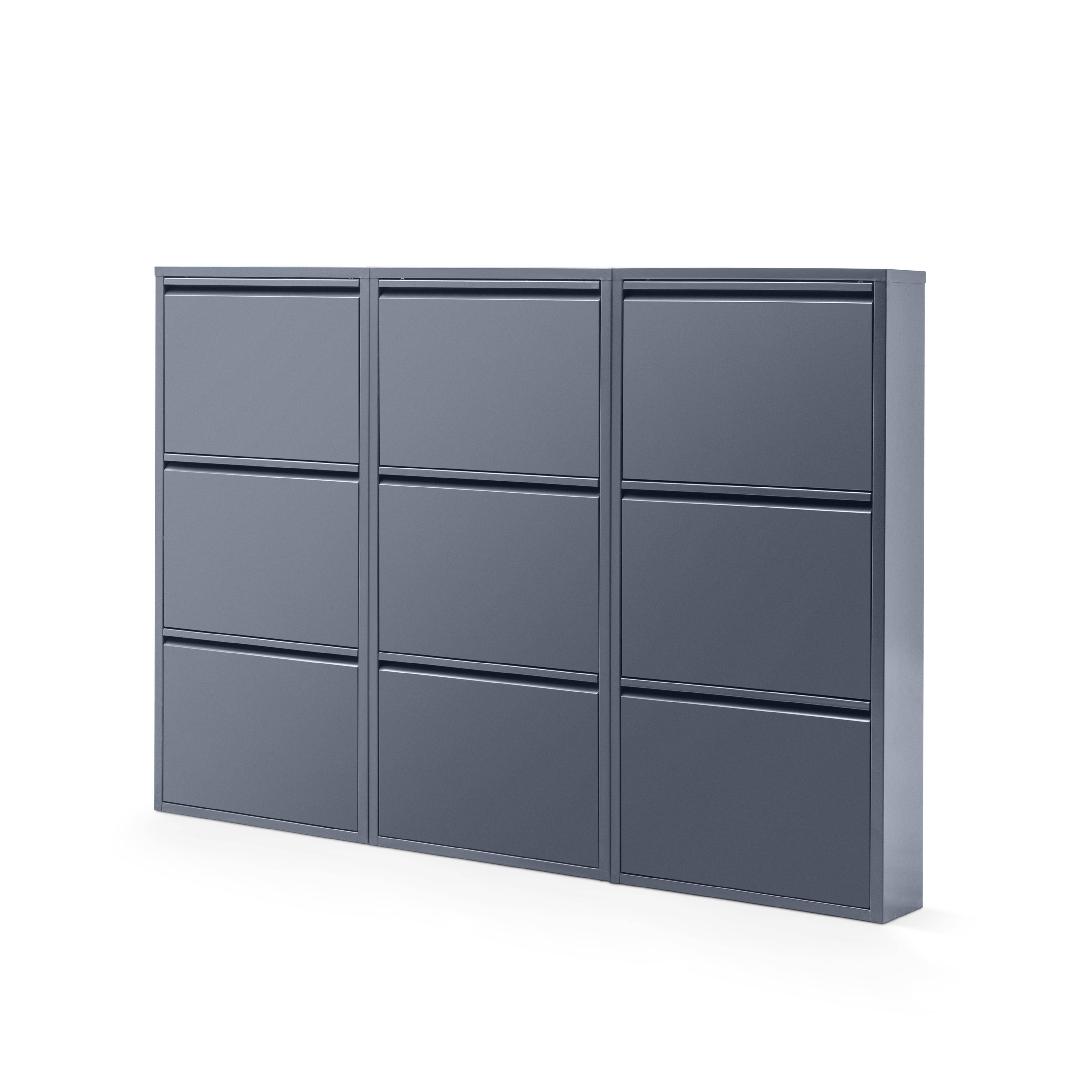 3 Raflı Metal Ayakkabılık | Antrasit | Ayakkabı Rafı | Rehome