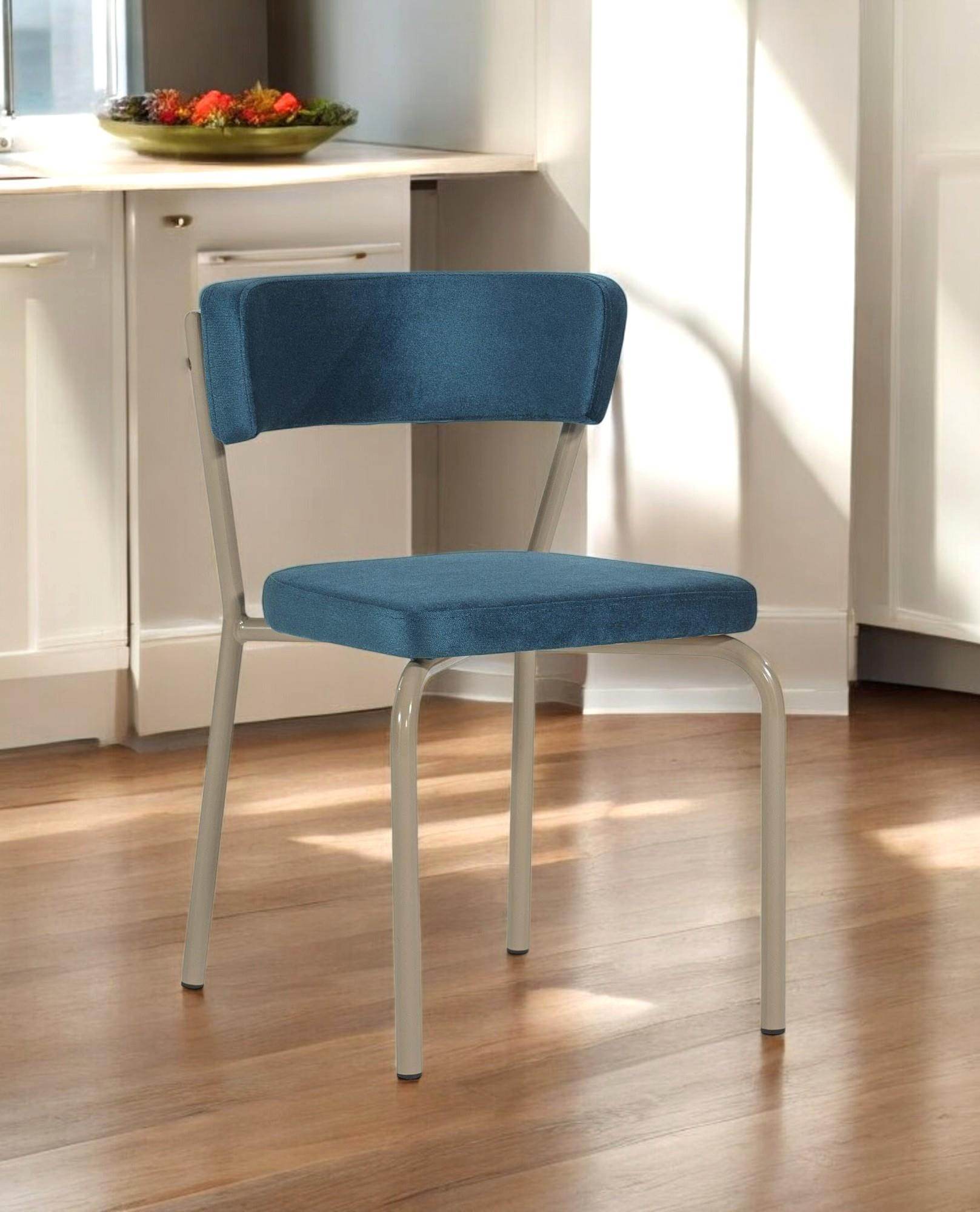 Granno Turkuaz 2’li Mutfak Sandalyesi | Metal Ayaklı Sandalye Seti