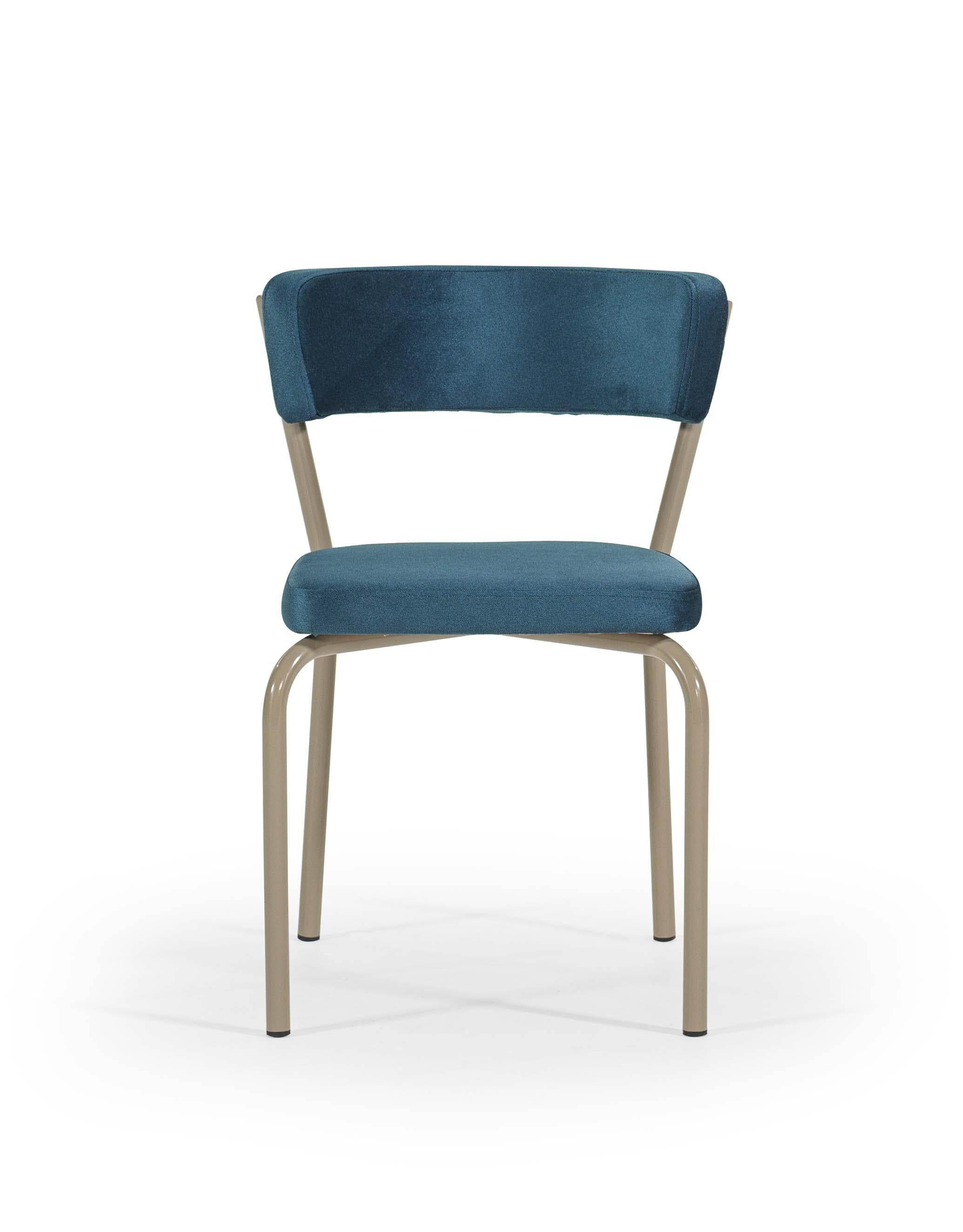 Granno Turkuaz 2’li Mutfak Sandalyesi | Metal Ayaklı Sandalye Seti