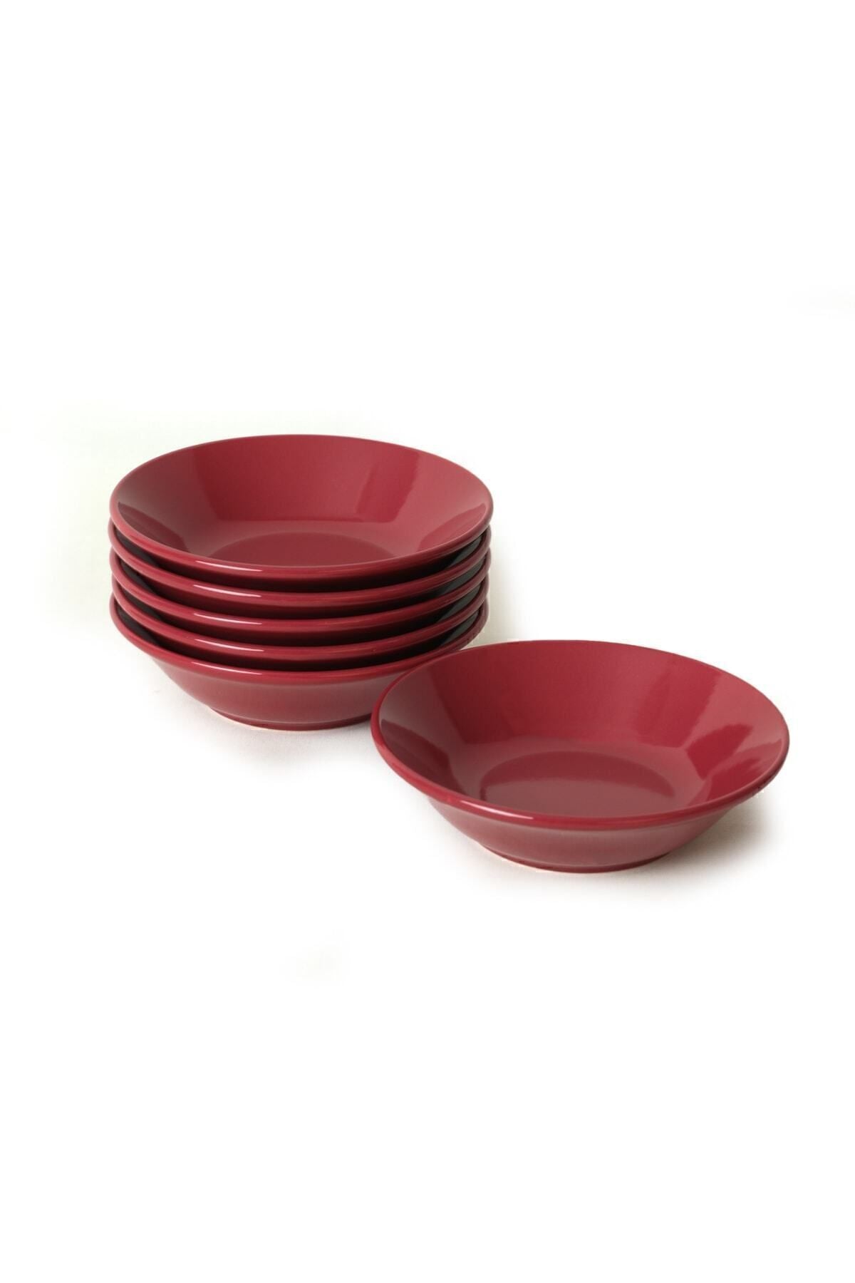 Hitit Carmen Kırmızı Yemek Tabağı 18 Cm 6 Adet