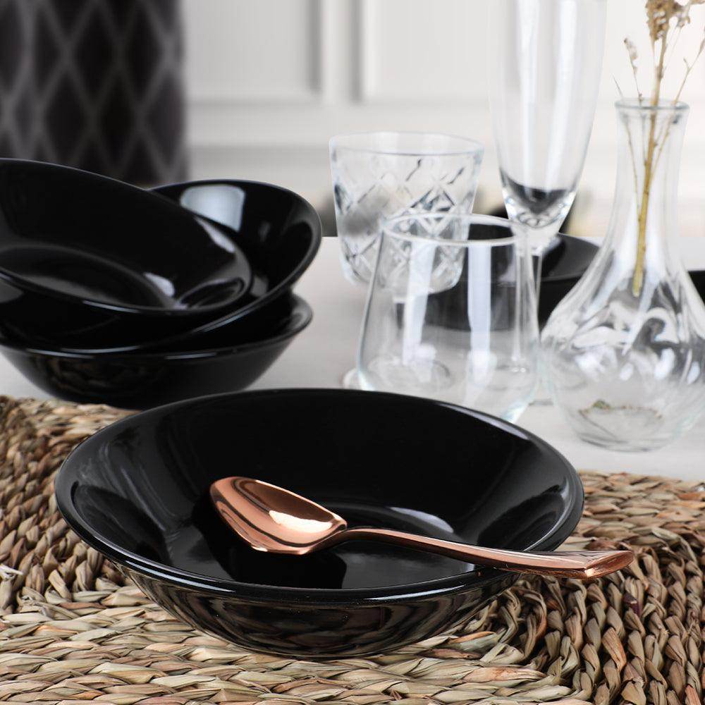 Hitit Siyah Yemek Tabağı 18 Cm 6 Adet