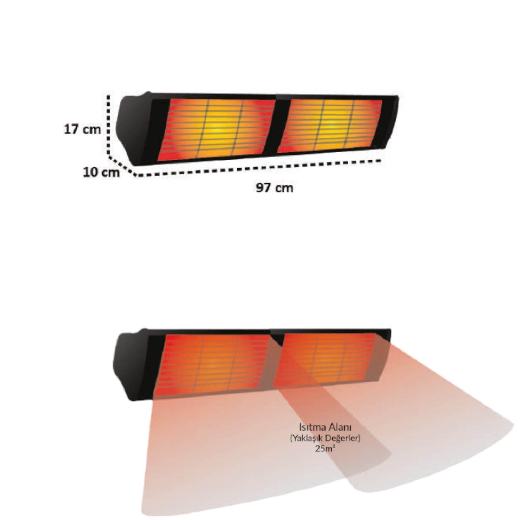 HotTable Supreme 4000 Plus Elektrikli Dış Mekan Isıtıcı | Rehome