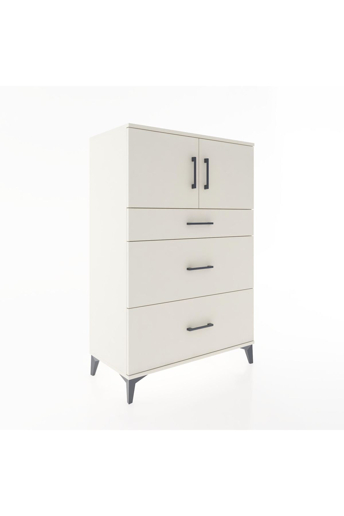 Hyperion Dolap Tek Raflı 3 Çekmeceli 2 Kapaklı 88x44x134 Aytaşı-Aytaşı