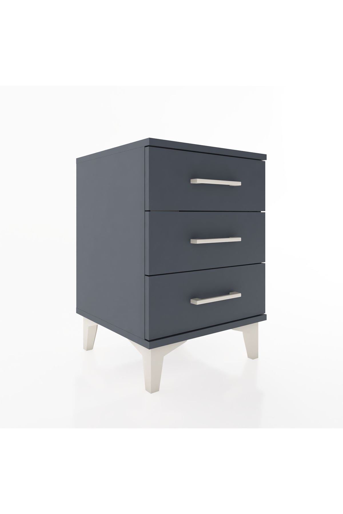 Hyperion Komodin 3 Çekmeceli 44x44x64 Antrasit-Antrasit