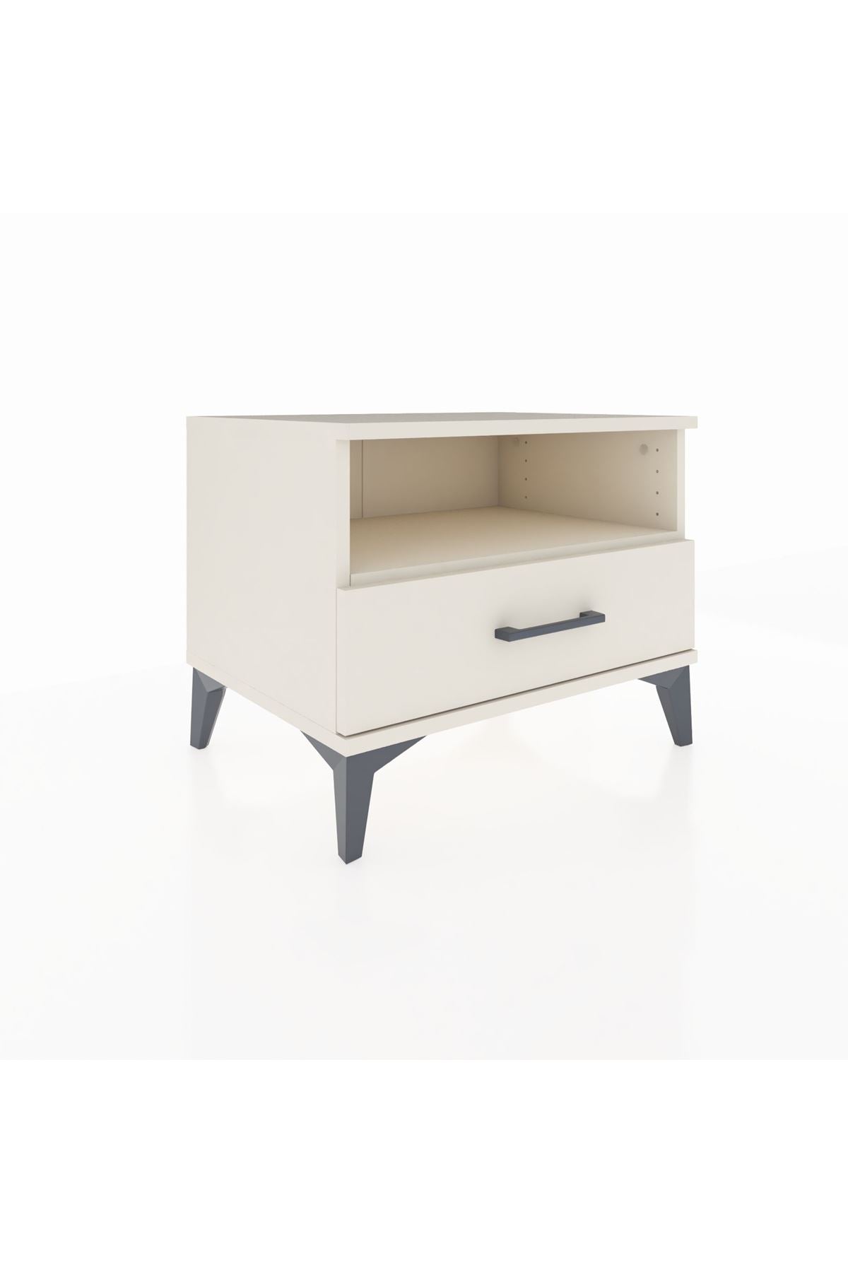 Hyperion Komodin Tek Raflı Tek Çekmeceli 60x44x48 Aytaşı-Aytaşı