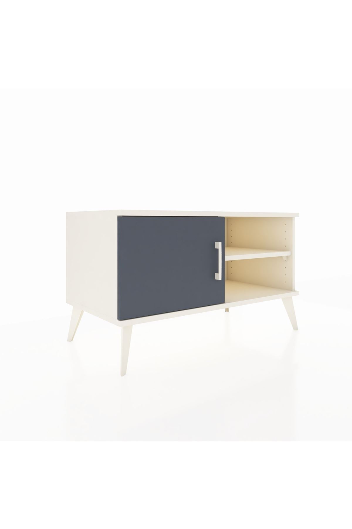 Hyperion Şifonyer 2 Raflı Tek Kapaklı  88x44x48 Aytaşı-Antrasit/Aytaşı