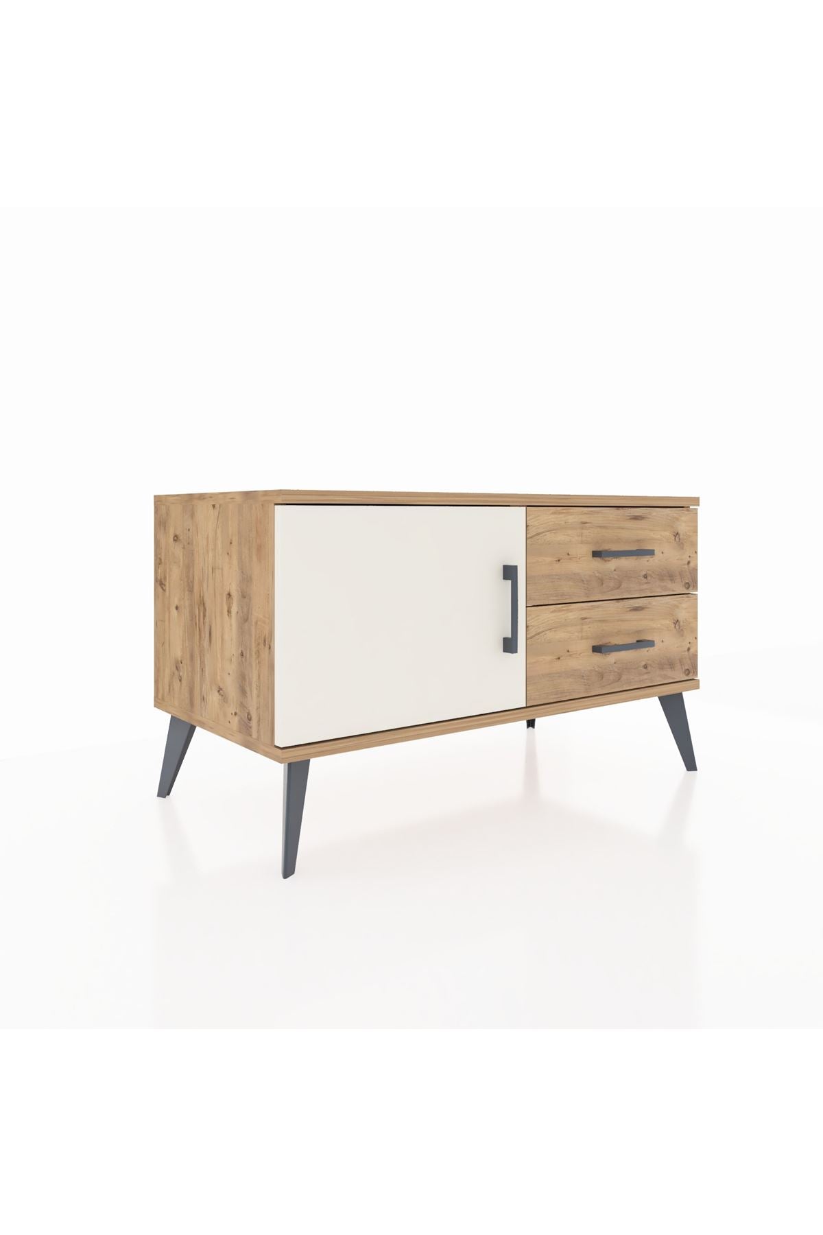 Hyperion Şifonyer Tek Raflı 2 Çekmeceli Tek Kapaklı  88x44x48 Çam-Aytaşı/Çam