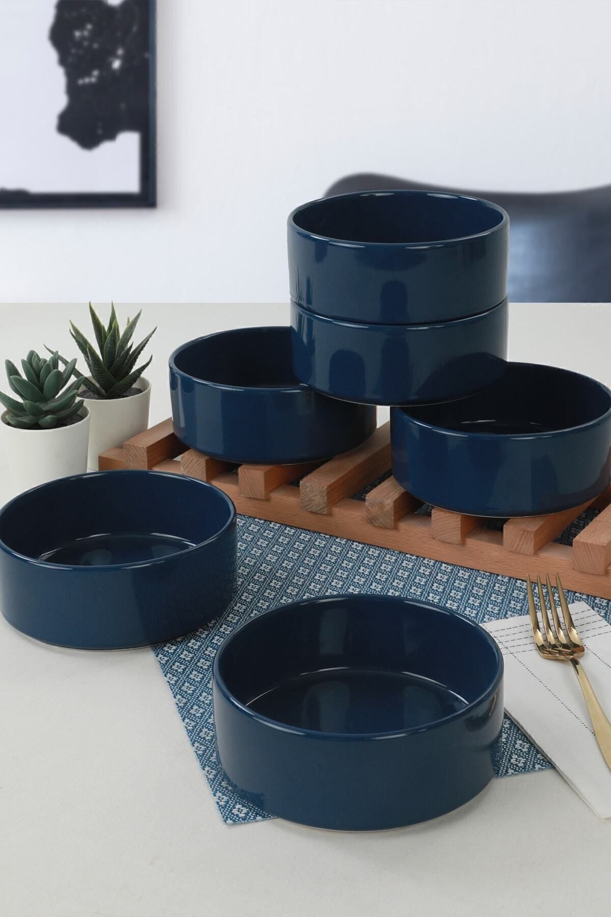 İndigo Mavi Stackable Çorba Kasesi 14 Cm 6 Adet