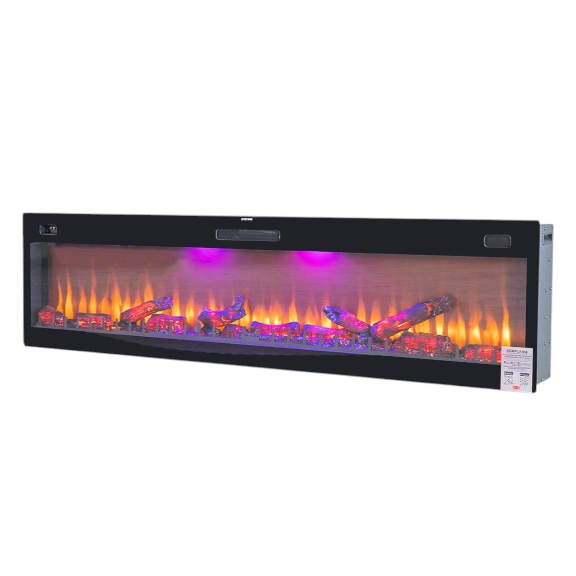 Isıtmalı Elektrikli Şömine | Korcam 200-S | 200x20x52 cm