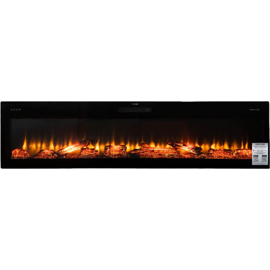 Isıtmalı Elektrikli Şömine | Korcam 200-S | 200x20x52 cm