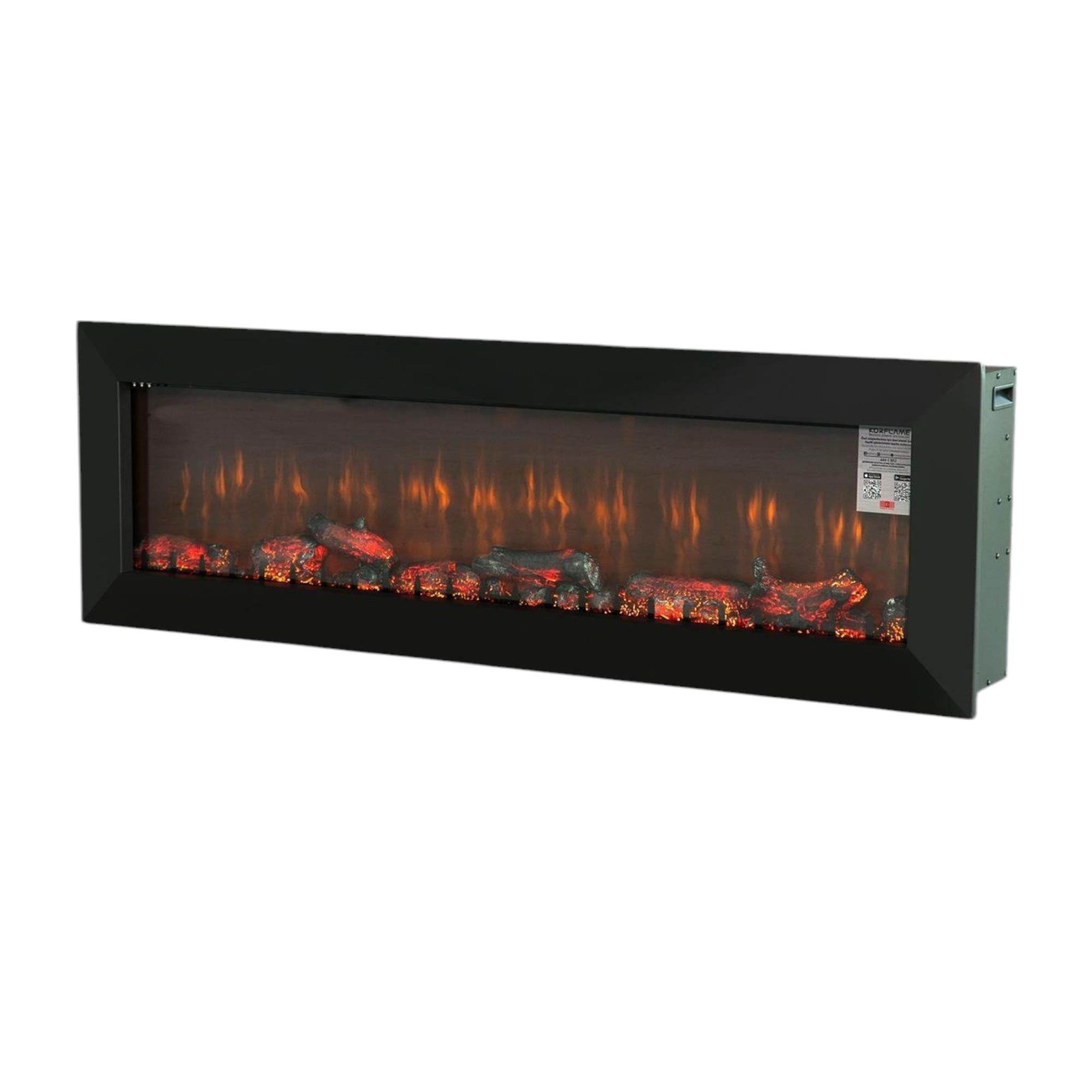 Isıtmalı Elektrikli Şömine | Kormet 160-S | 160x24x52 cm