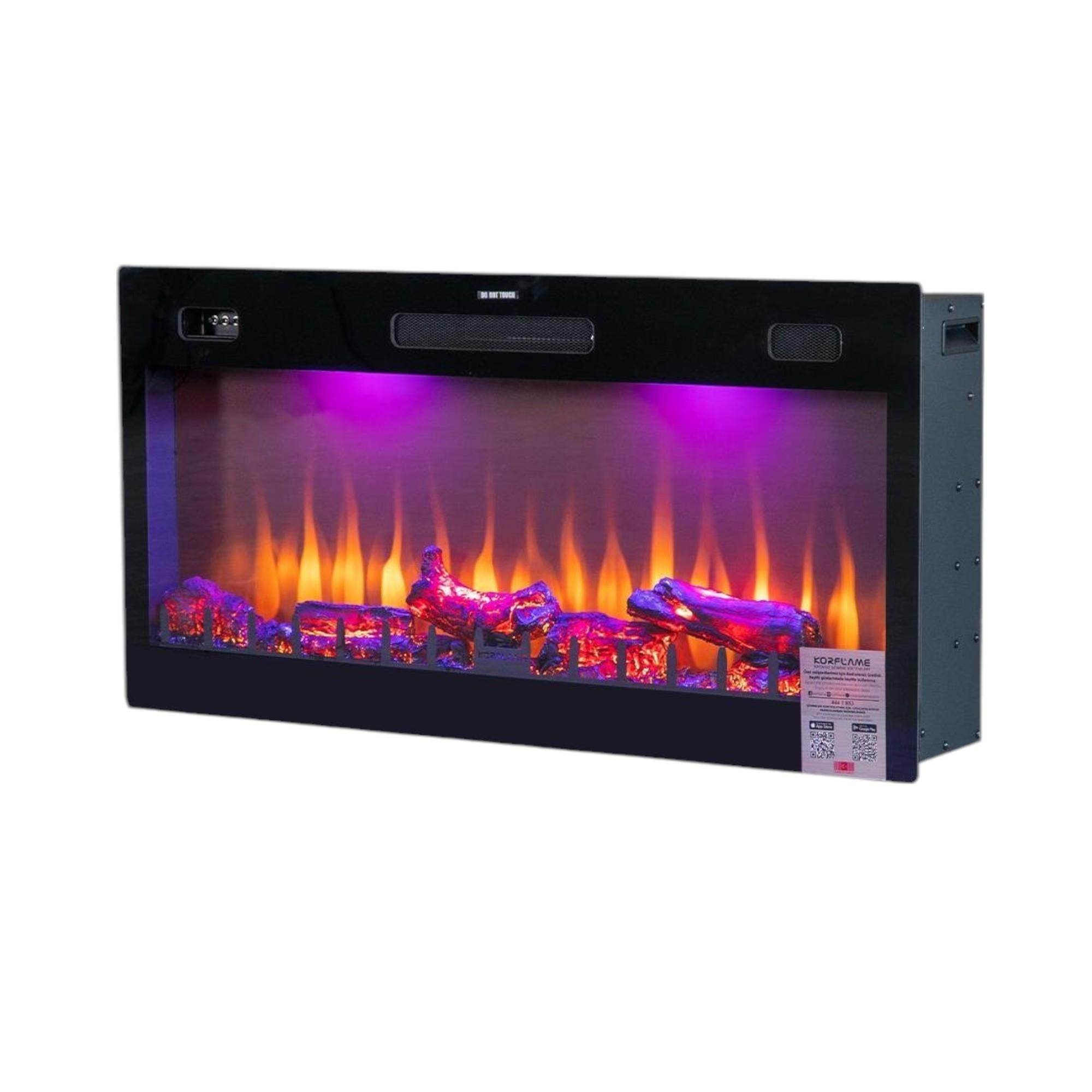 Isıtmasız Elektrikli Şömine | Korcam 100-Eko | 101x20x42 cm