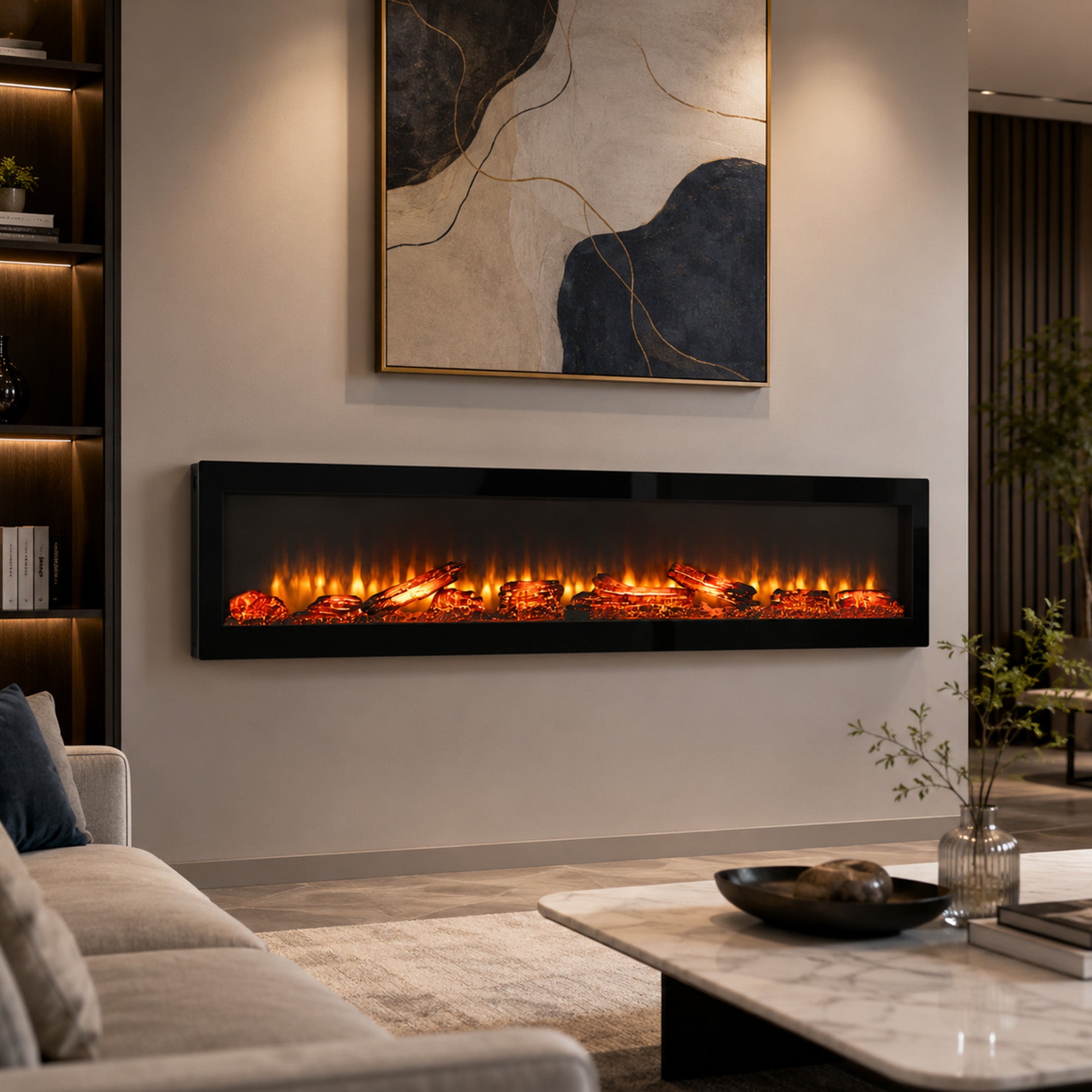 Isıtmasız Elektrikli Şömine Korcam 180-Eko 181x20x42