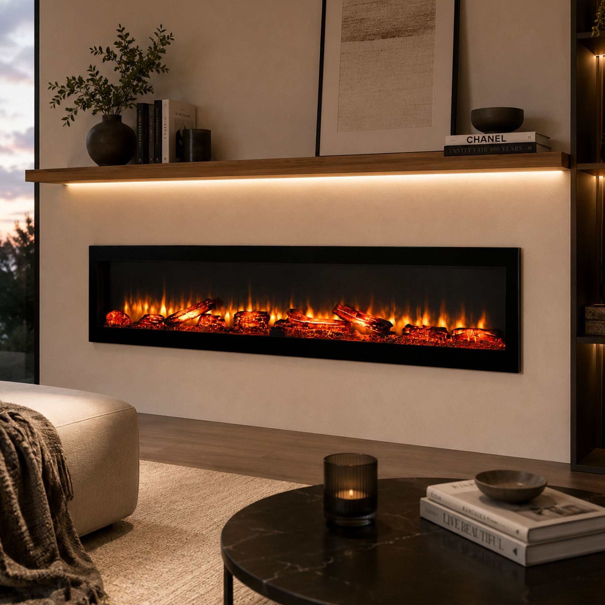 Isıtmasız Elektrikli Şömine Korcam 180-Eko 181x20x42