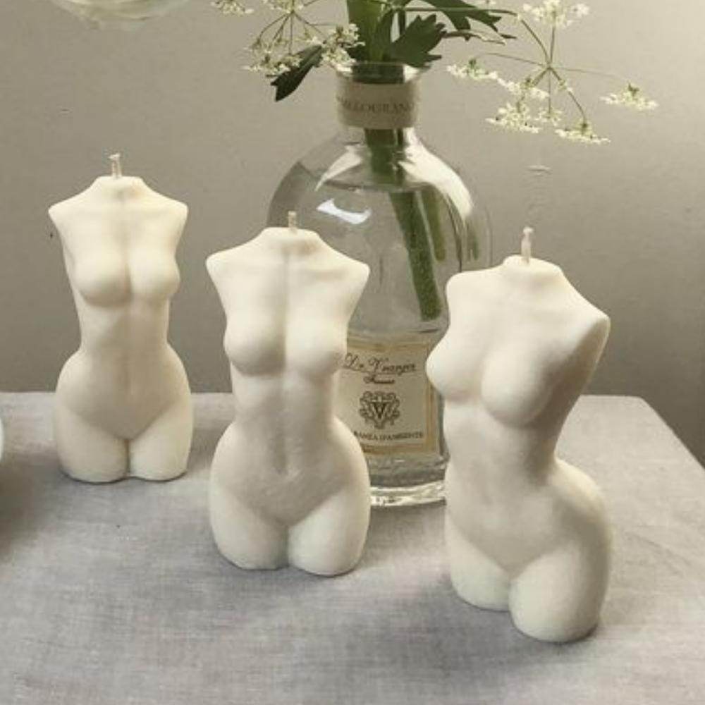 Kadın Büst El Yapımı Doğal Dekoratif Mum