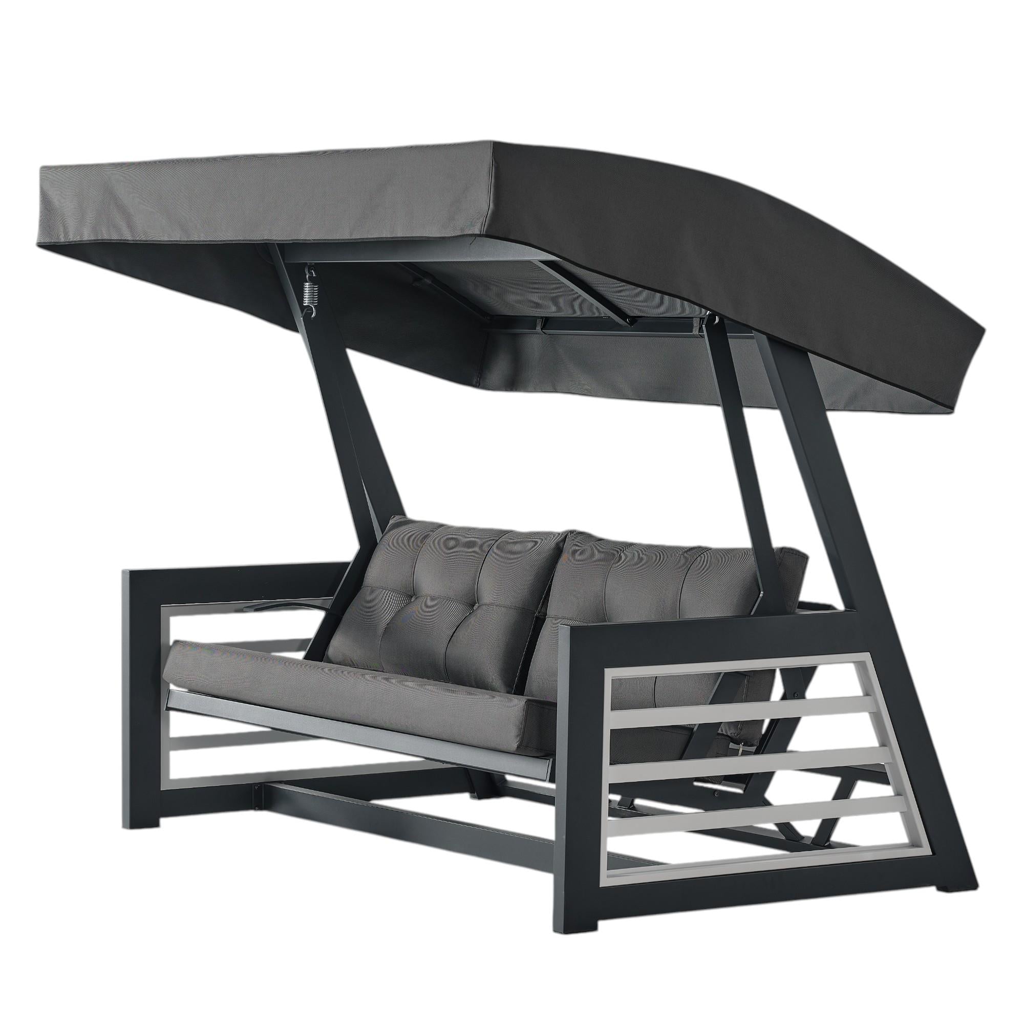 Karum Çift Kişilik Alüminyum Gövdeli Minderli Bahçe Balkon Salıncağı