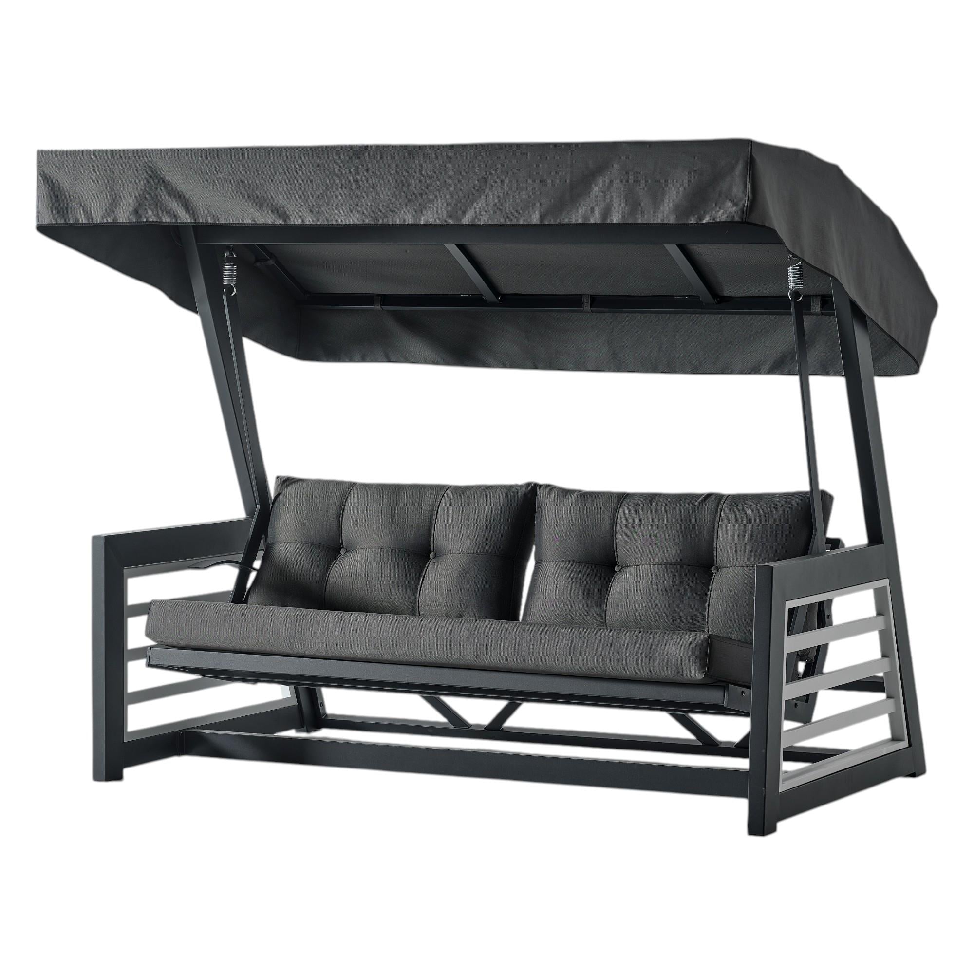 Karum Çift Kişilik Alüminyum Gövdeli Minderli Bahçe Balkon Salıncağı