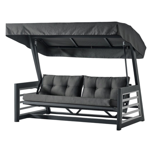 Karum Çift Kişilik Alüminyum Gövdeli Minderli Bahçe Balkon Salıncağı