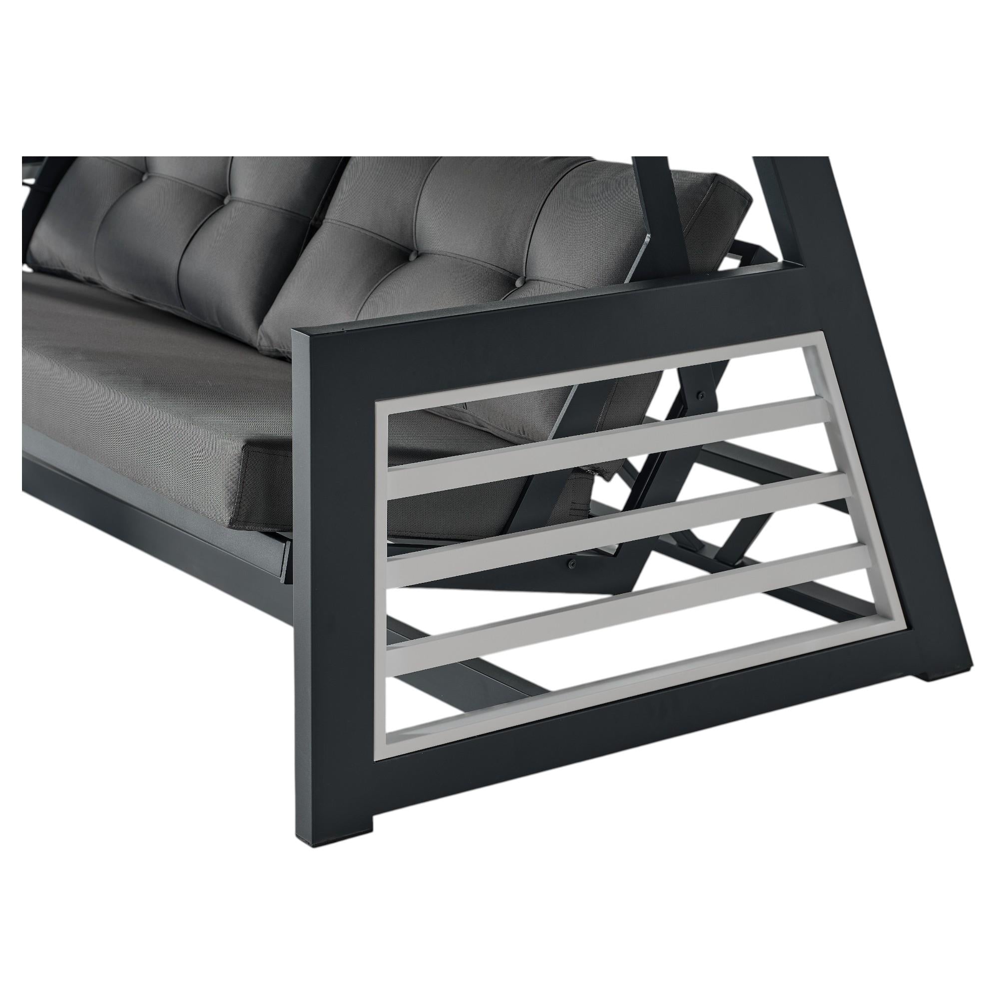 Karum Çift Kişilik Alüminyum Gövdeli Minderli Bahçe Balkon Salıncağı