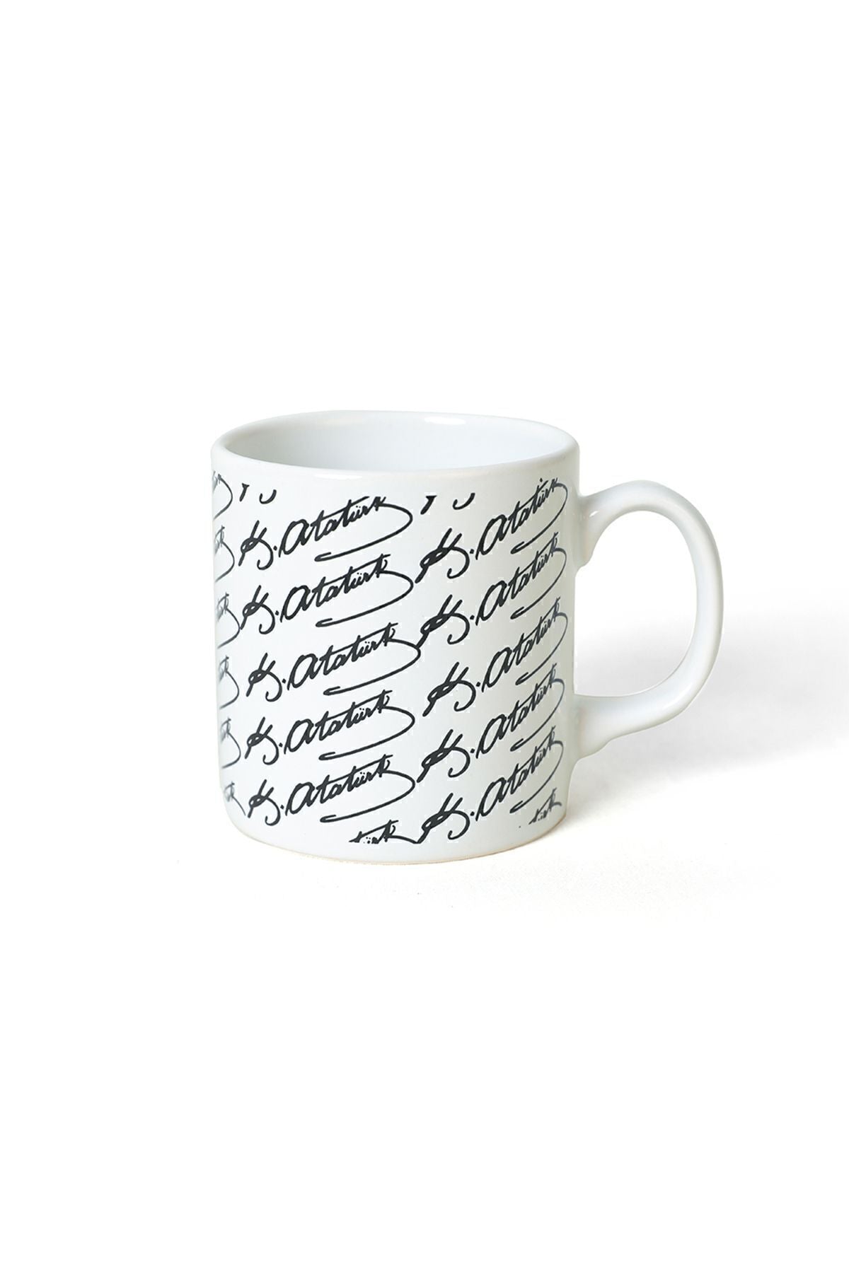 Keraart Atatürk İmza Siyah Beyaz Silindir Kupa 1 Adet