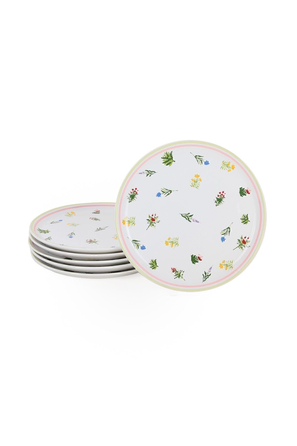 Keraart Bahar Çiçekleri Hitit Servis Tabağı 25 Cm 6 Adet