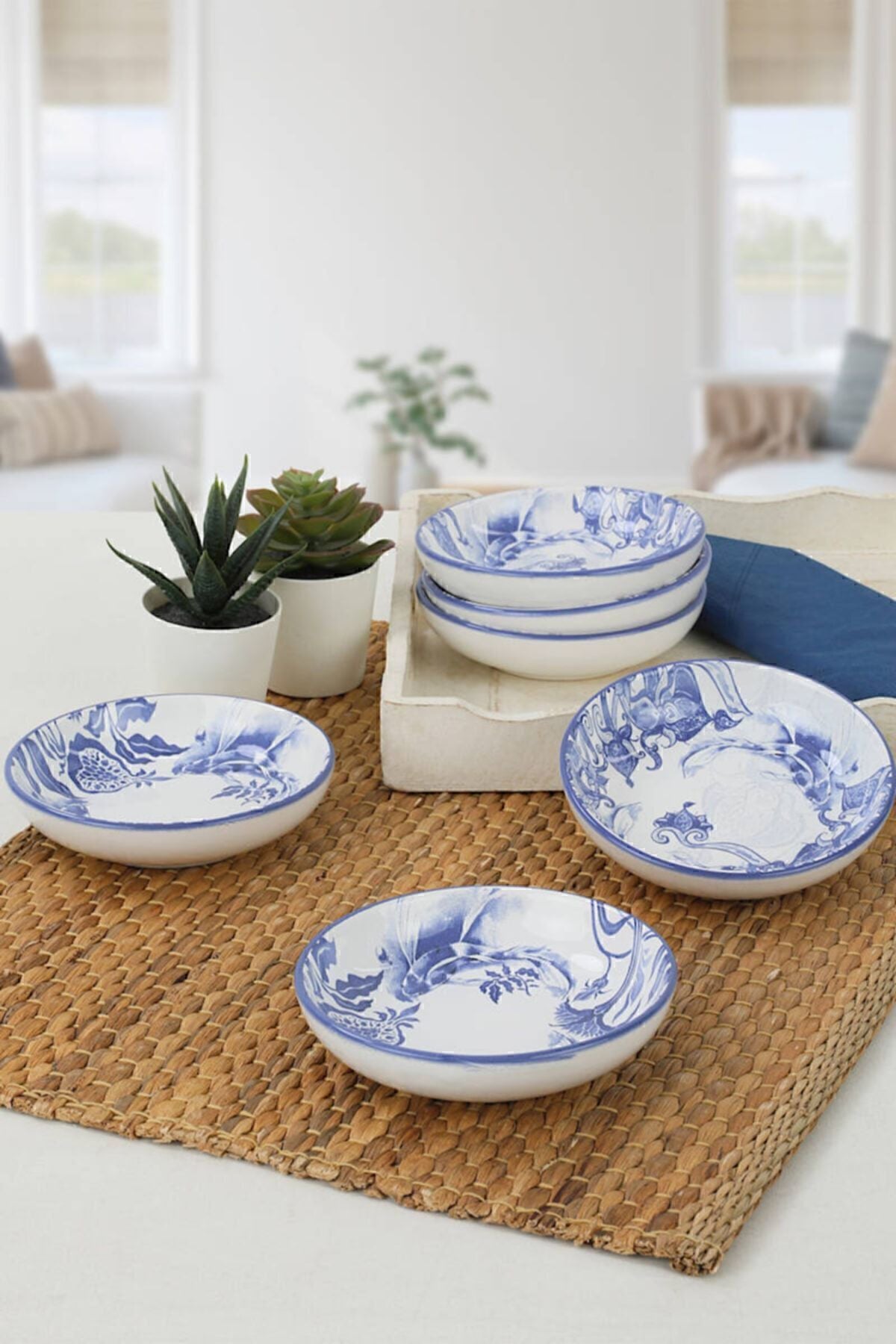 Keraart Blue Ink Halka Çerezlik/Sosluk 13 Cm 6 Adet - 19988/19992