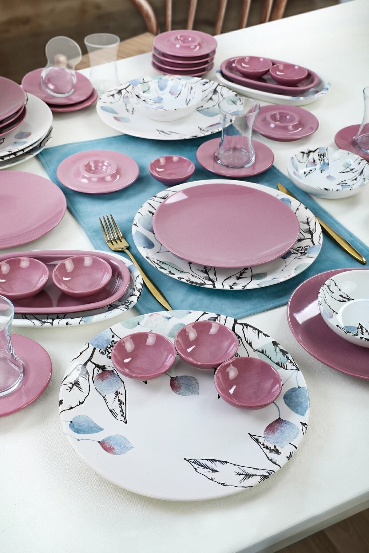 Keraart Blue Spring Kahvaltı Takımı 50 Parça 6 Kişilik - 19188