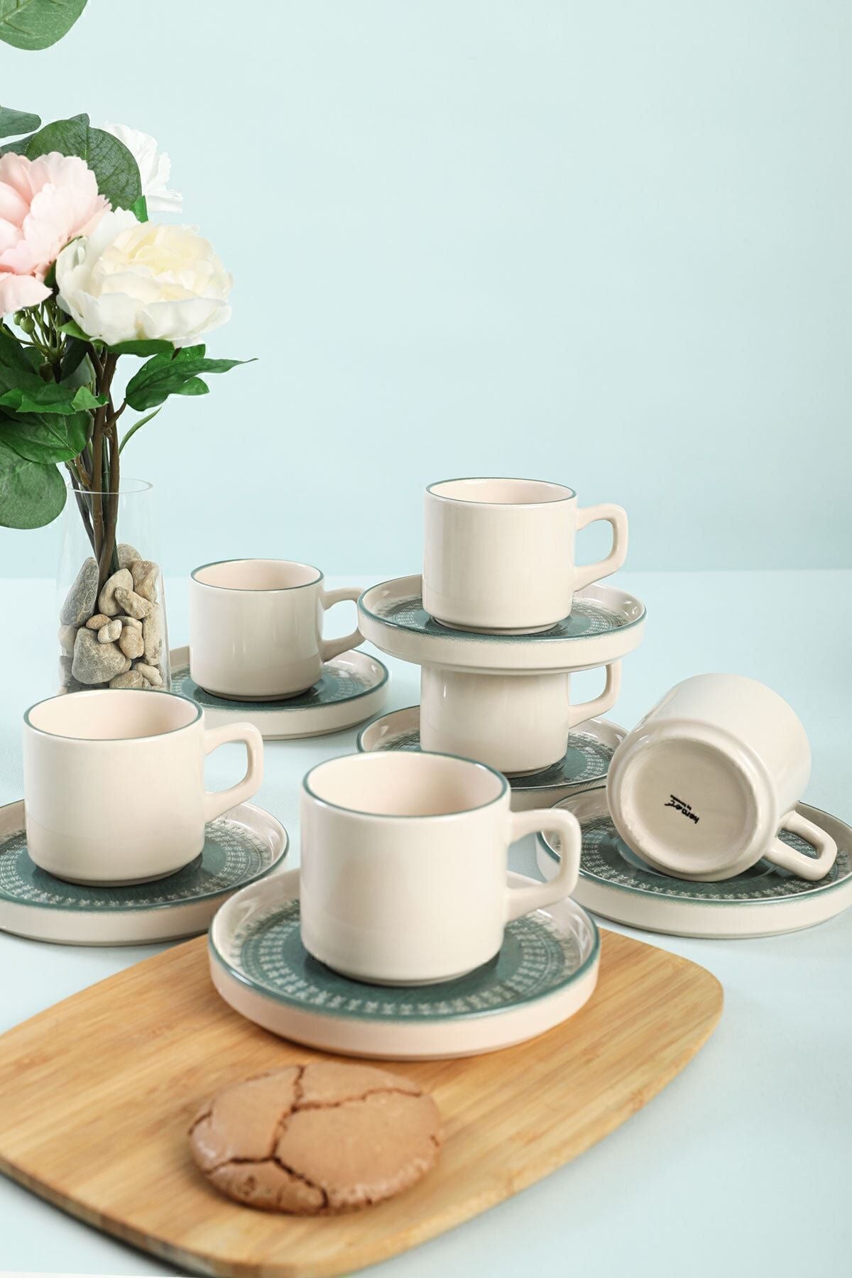 Keraart Maya Stackable Çay Takımı 12 Parça 6 Kişilik - 20789-98