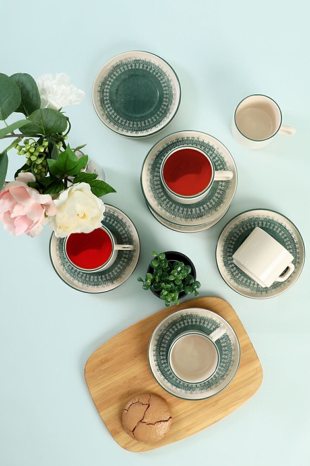 Keraart Maya Stackable Çay Takımı 12 Parça 6 Kişilik - 20789-98