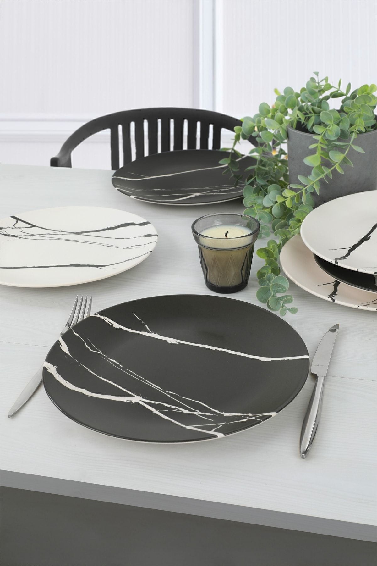 Keraart Mermer Servis Tabağı 26 Cm 6 Adet - 17950/51