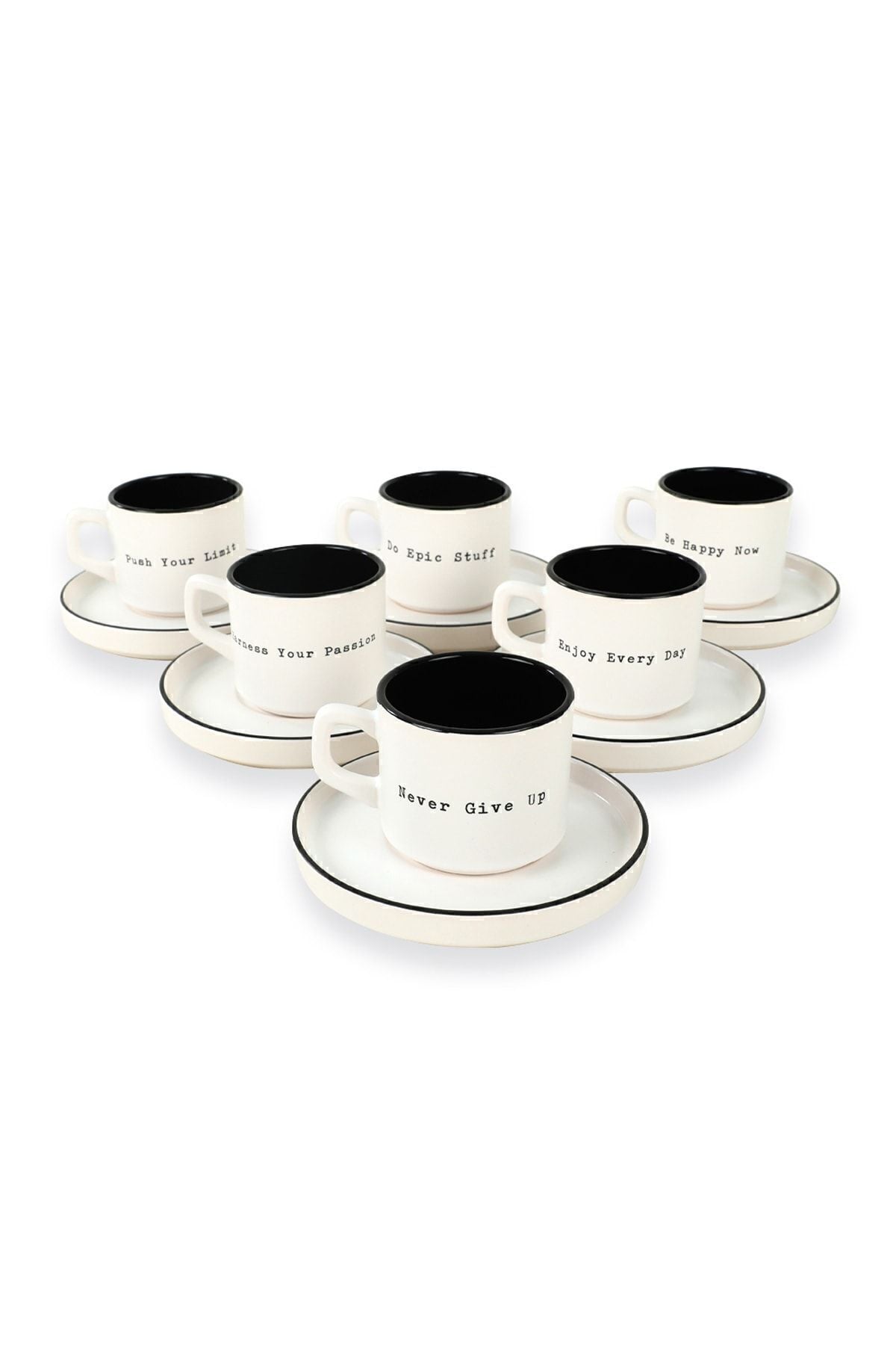 Keraart Motto Stackable Çay Takımı 12 Parça 6 Kişilik