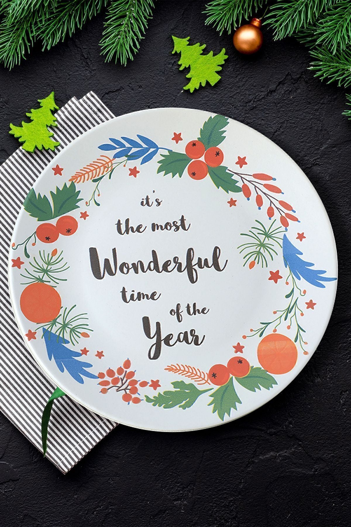 Keraart New Year Wonderful Time Servis Tabağı 26 Cm 21657