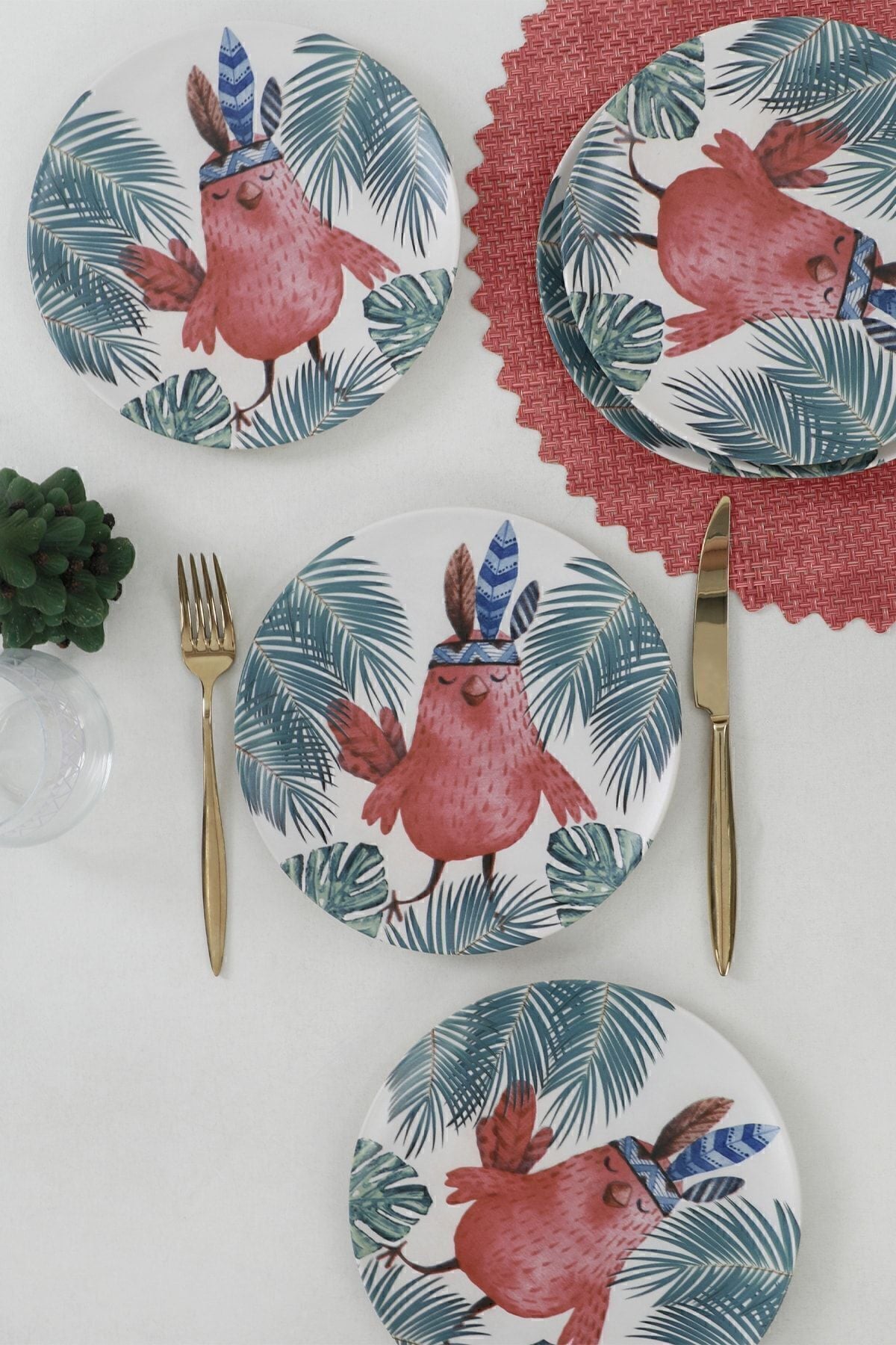 Keraart Owl Pasta Tabağı 21 Cm 6 Adet - 17718