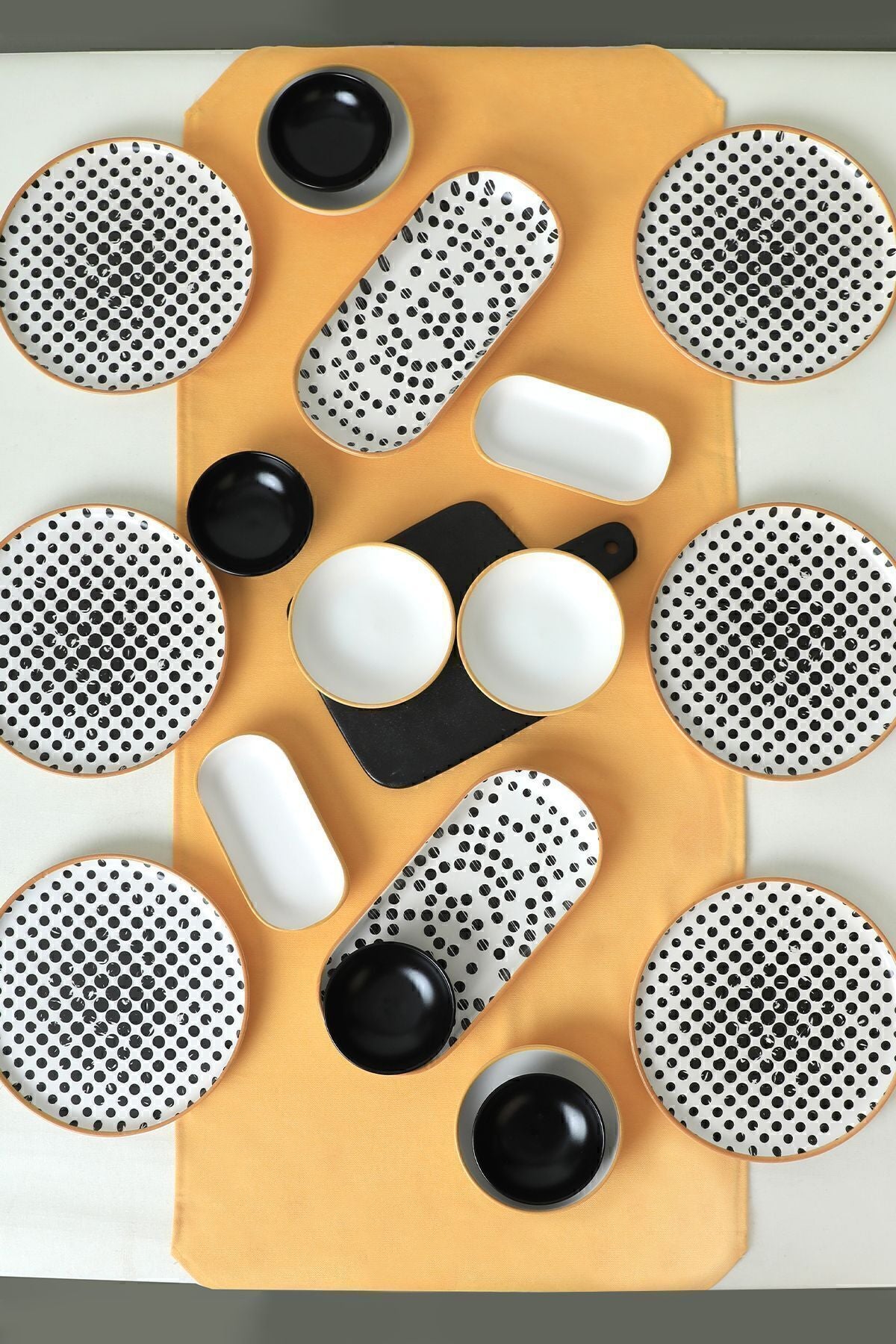 Keraart Polka Kahvaltı Takımı 18 Parça 6 Kişilik 19919-22-41