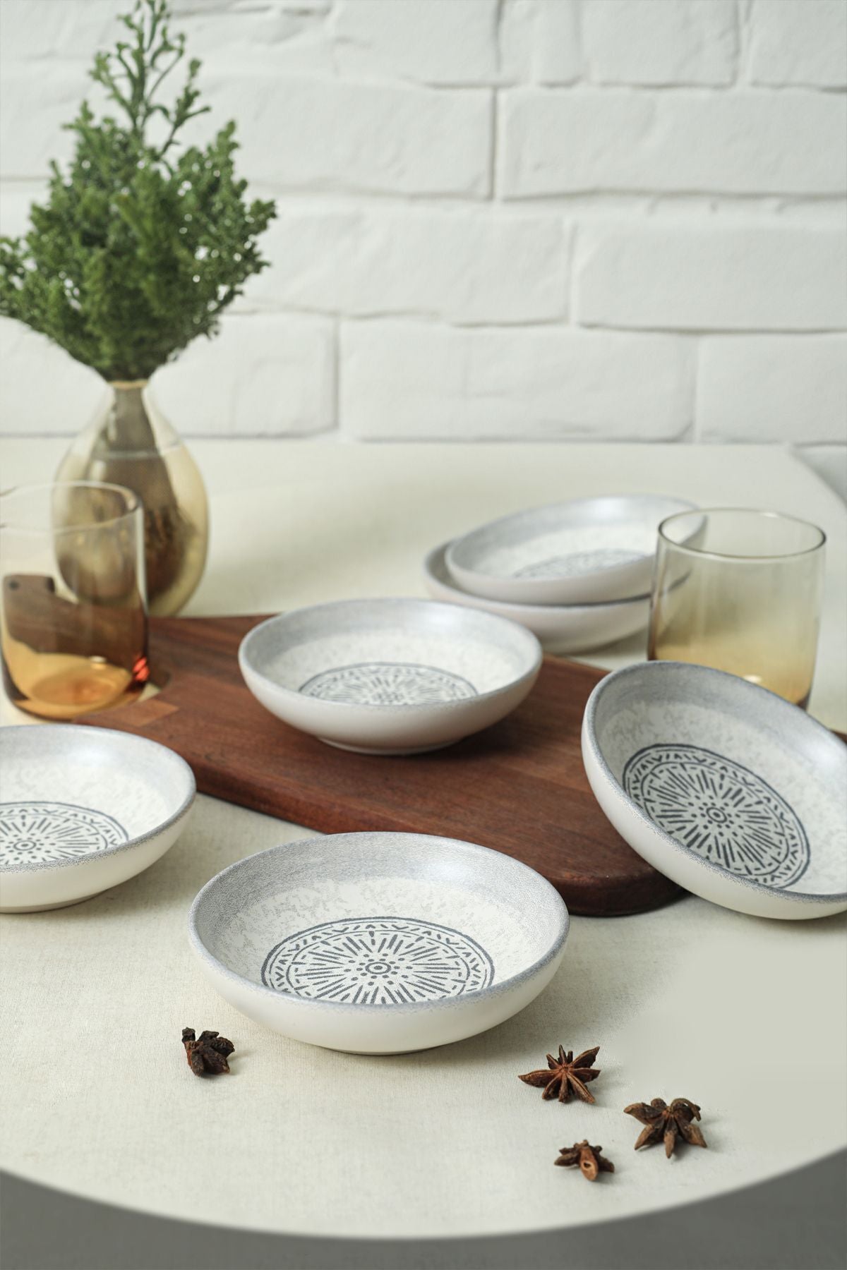 Keraart Stone Halka Çerezlik/Sosluk 13 Cm 6 Adet 21427