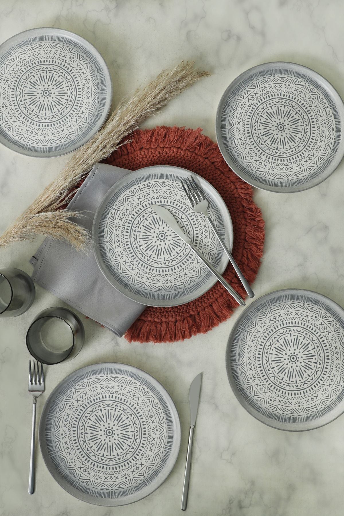 Keraart Stone Nordic Pasta Tabağı 22 Cm 6 Adet 21426