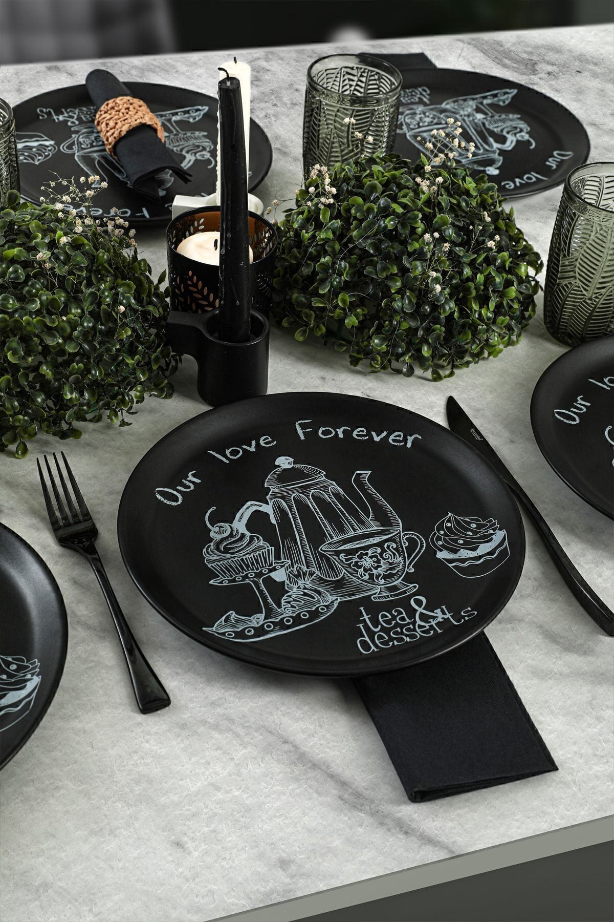 Keraart Tea & Deserts Hitit Servis Tabağı 25 Cm 6 Adet