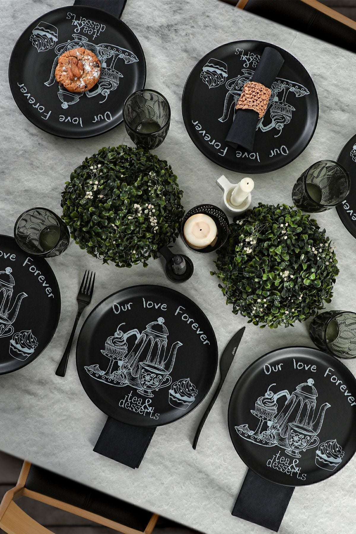 Keraart Tea & Deserts Hitit Servis Tabağı 25 Cm 6 Adet