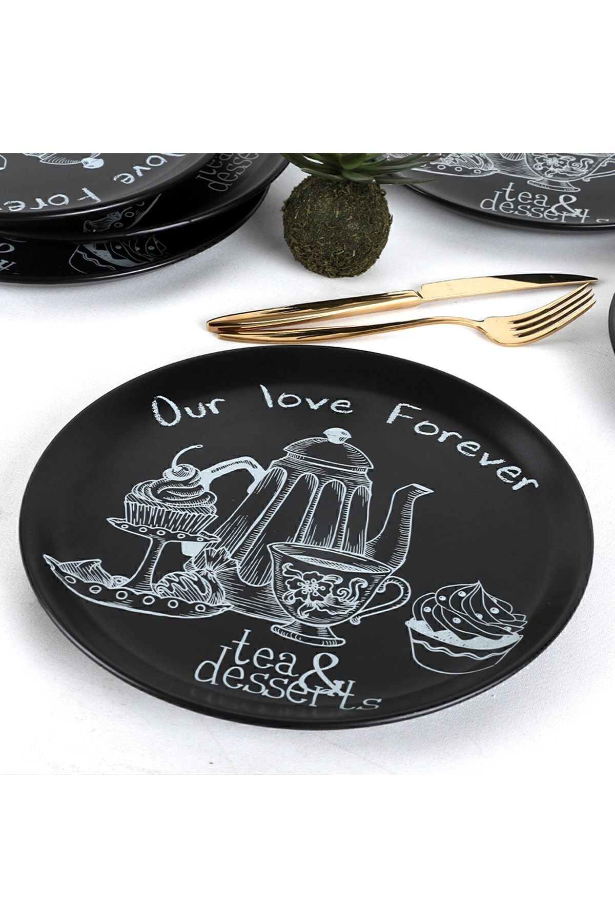 Keraart Tea & Deserts Hitit Servis Tabağı 25 Cm 6 Adet