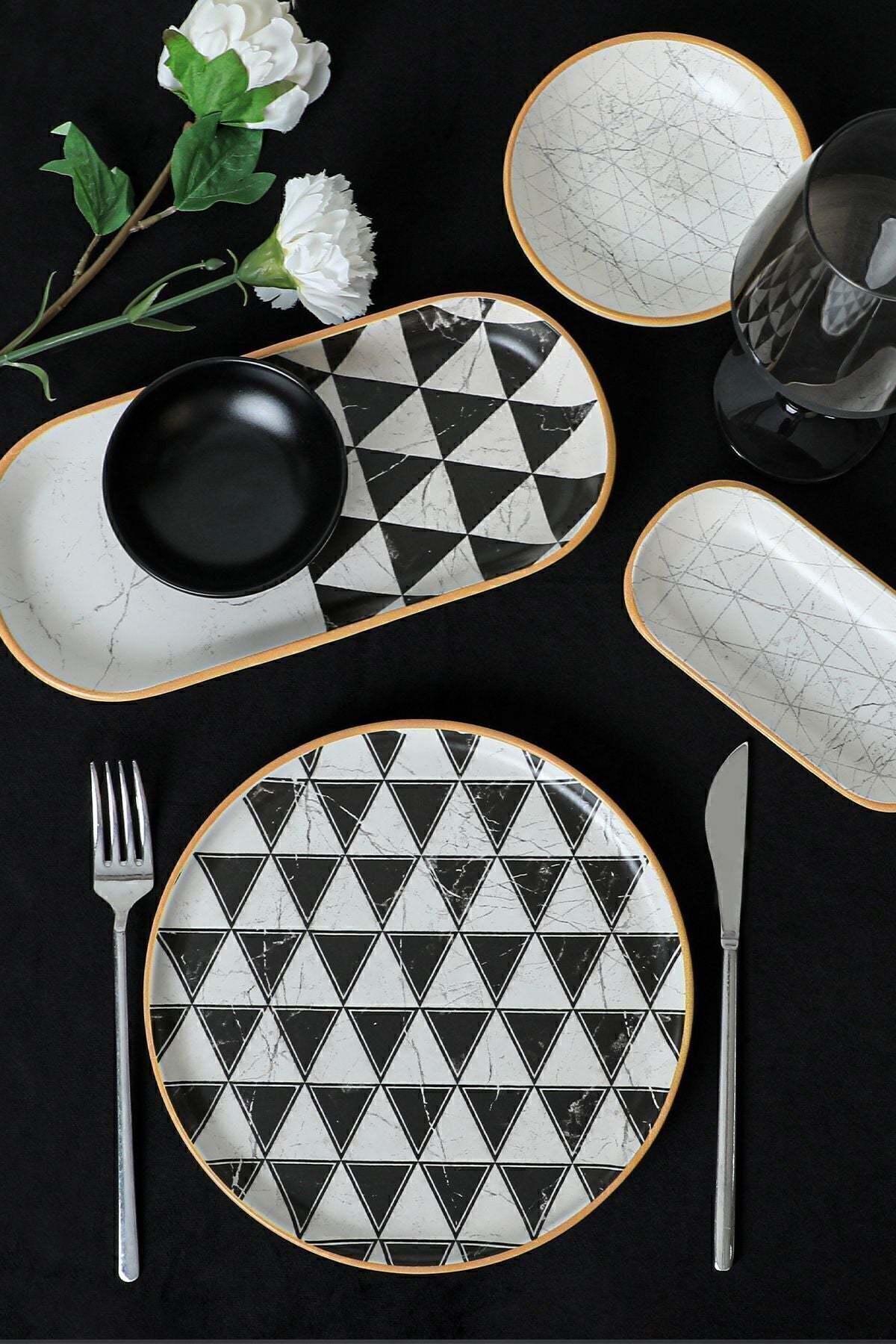 Keraart Trigon Kahvaltı Takımı 18 Parça 6 Kişilik 18765-67-69