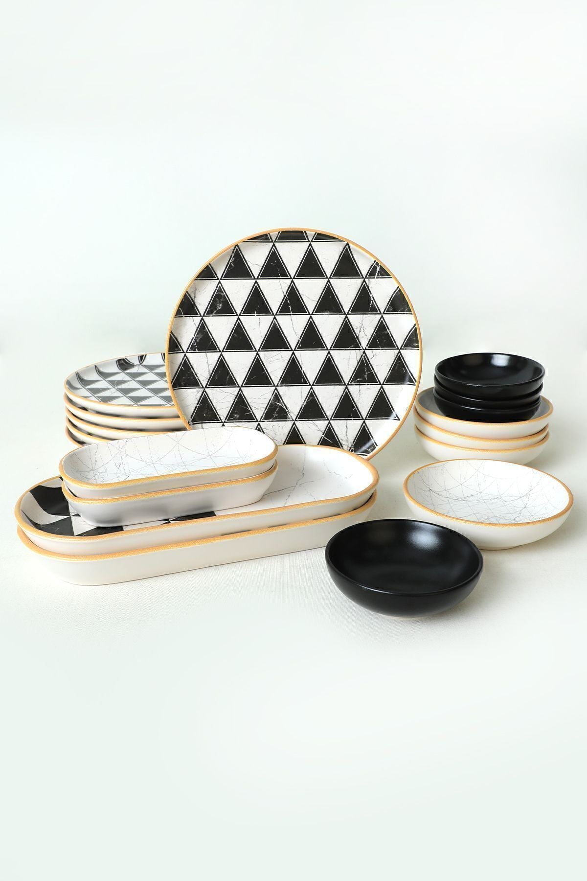 Keraart Trigon Kahvaltı Takımı 18 Parça 6 Kişilik 18765-67-69