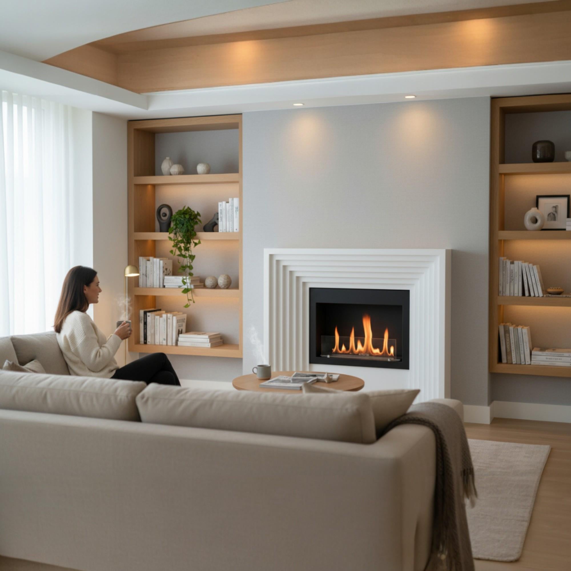 Korflame Akko Bacasız Şömine | Dumansız Bioethanol Şömine