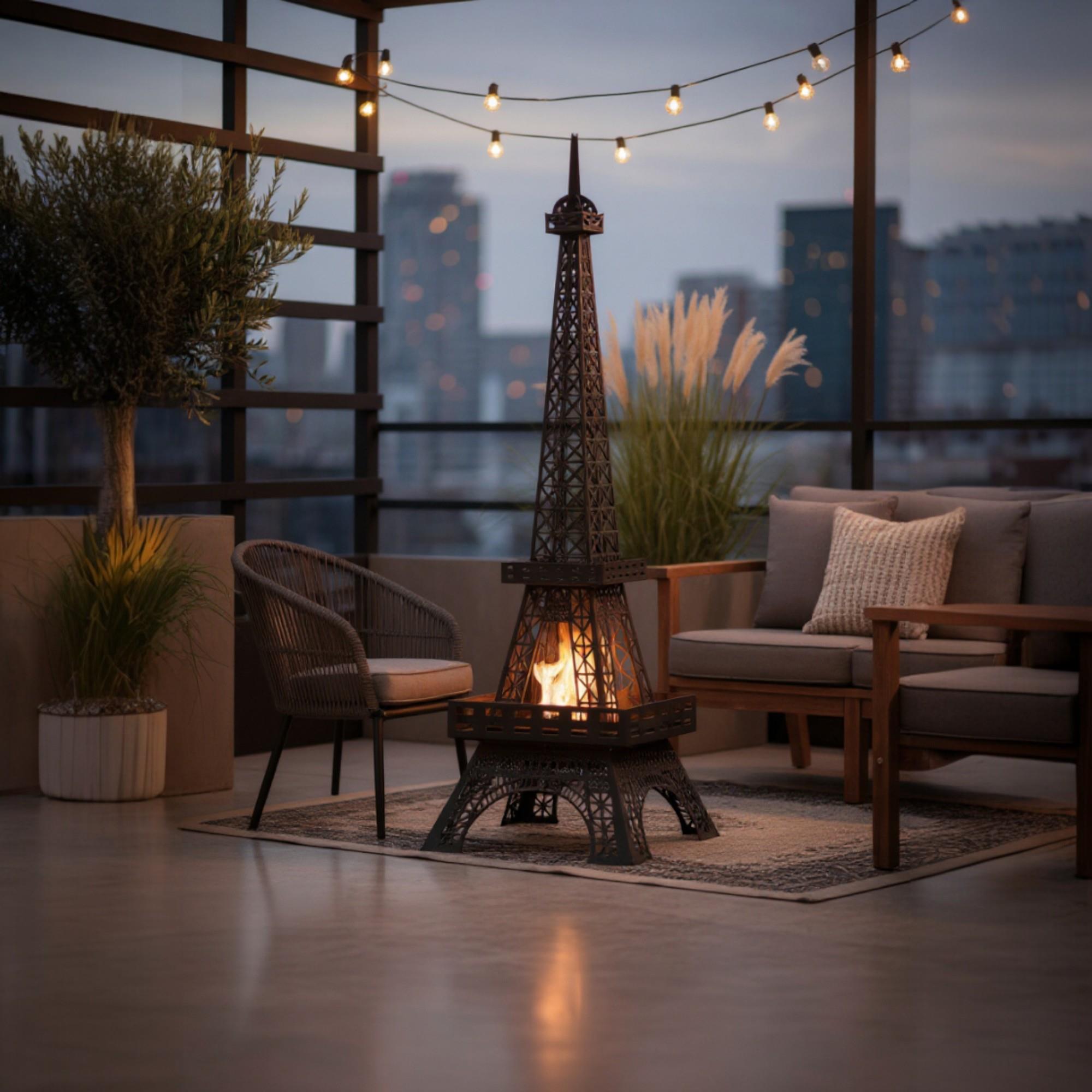 Korflame Eyfel Bacasız Şömine | Taşınabilir Dumansız Bioethanol Şömine