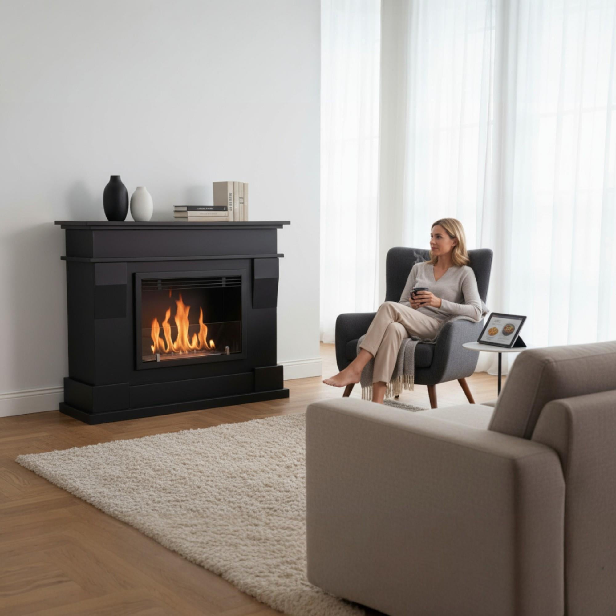 Korflame Legno Bacasız Şömine | Dumansız Bioethanol Şömine